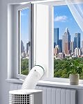 Portable Air Conditioner Window Kit, Universal Heavy Duty Window Seal for Portable Air Conditioner with Adjustable Zipper, No Drill AC Unit Windows Kit - Max 157" L