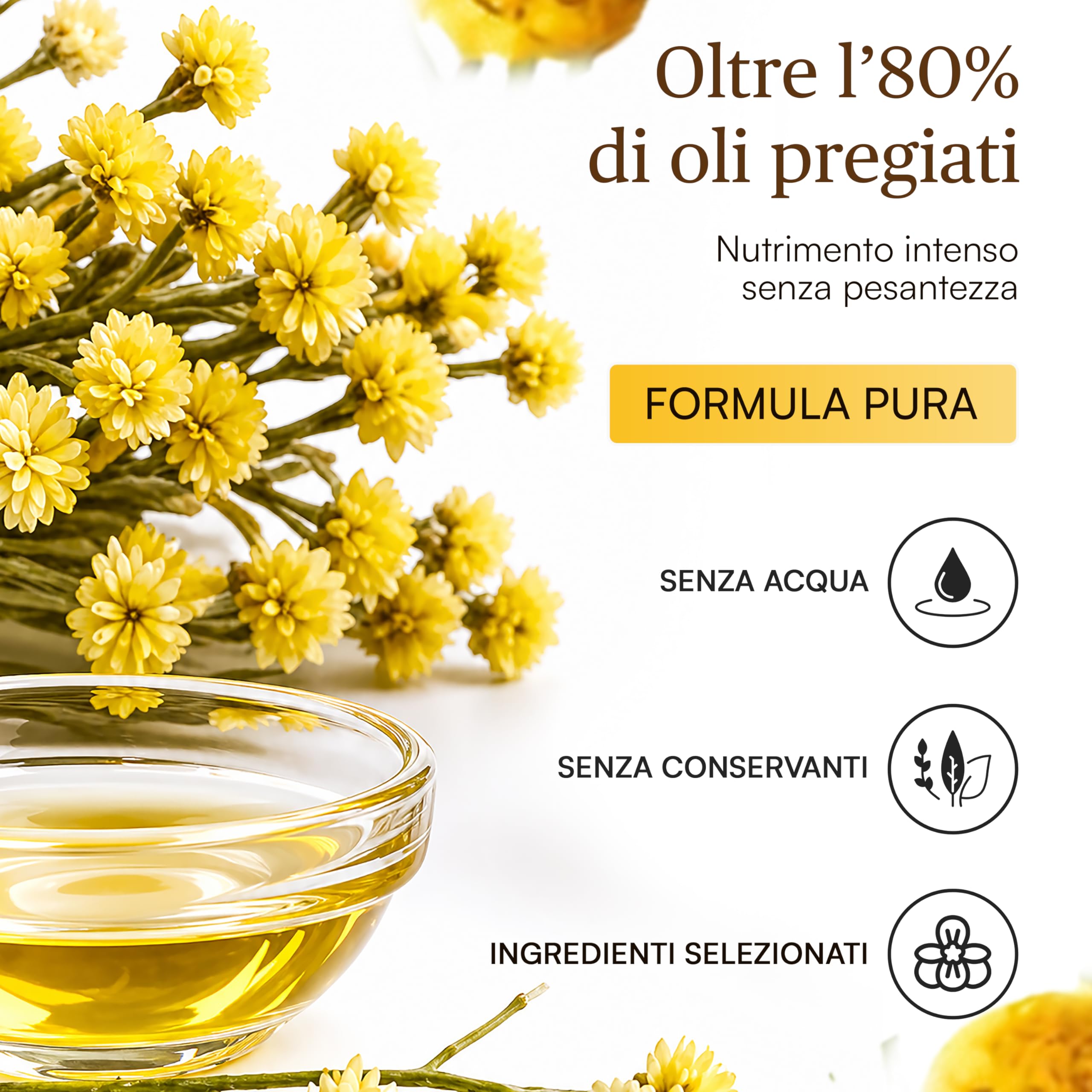 Coccole di Elicriso Crema Bimbi e Adulti Lenitiva senza acqua - Crema Corpo Pelle Sensibile Ultra Concentrata per Dermatite Atopica su Viso, Mani e Corpo - Senza Conservanti con Oli Pregiati, 30 ml