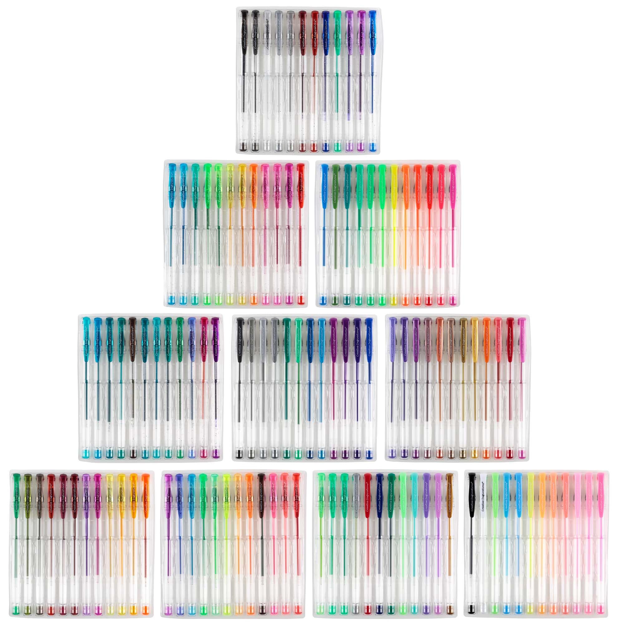 Creative Inspirations Gel Pen Sets - Long Lasting Performance, Vivid, and Free-Flowing Ink Gel Pens for Artists, Bulk, Students, Classrooms, & More! - Set of 120