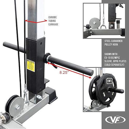 Miniatura 8 de Valor Fitness BD-7 Power Rack - Soporte para sentadillas y banco de prensa de banco con accesorio desplegable LAT y otras opciones de paquete de