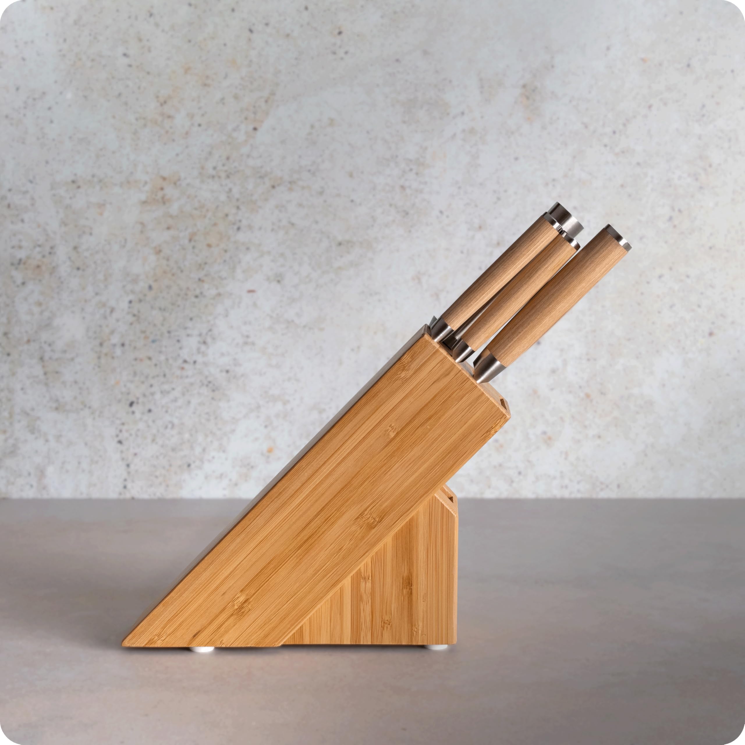 Shun Classic Blonde - Juego de 5 cuchillos de iniciación para cocinero, utilidad y cuchillos de pelar con acero pulido y bloque; asas de madera Pakka, cuchillas VG-MAX, grande