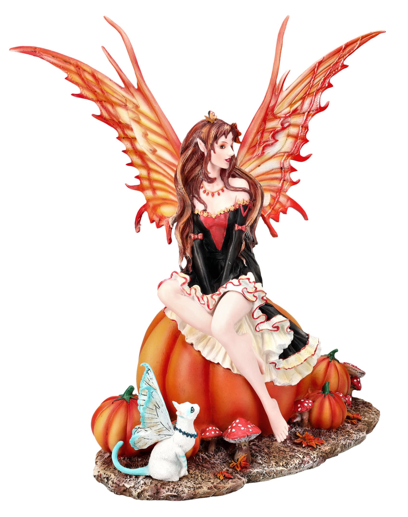 Pacific Giftware Elfen Figur mit Kürbissen Pumpkin Fairy von Amy Brown - Fee Engel Statue