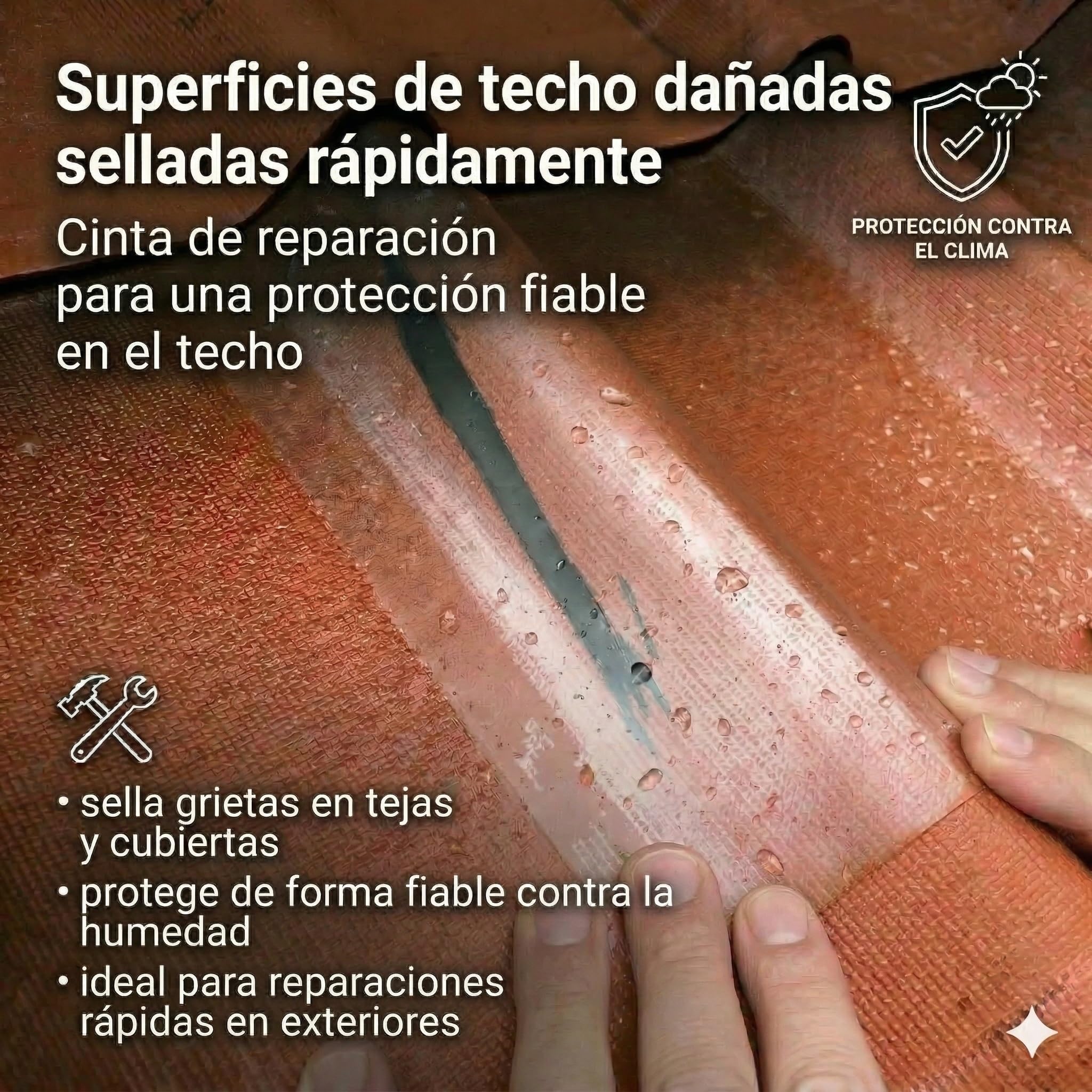 Cinta adhesiva subacuática, cinta aislante, cinta de reparación para piscinas, tiendas de campaña, lonas, canalones, balsas de goma, adhesivo acrílico (10 cm x 150 cm, Transparente)