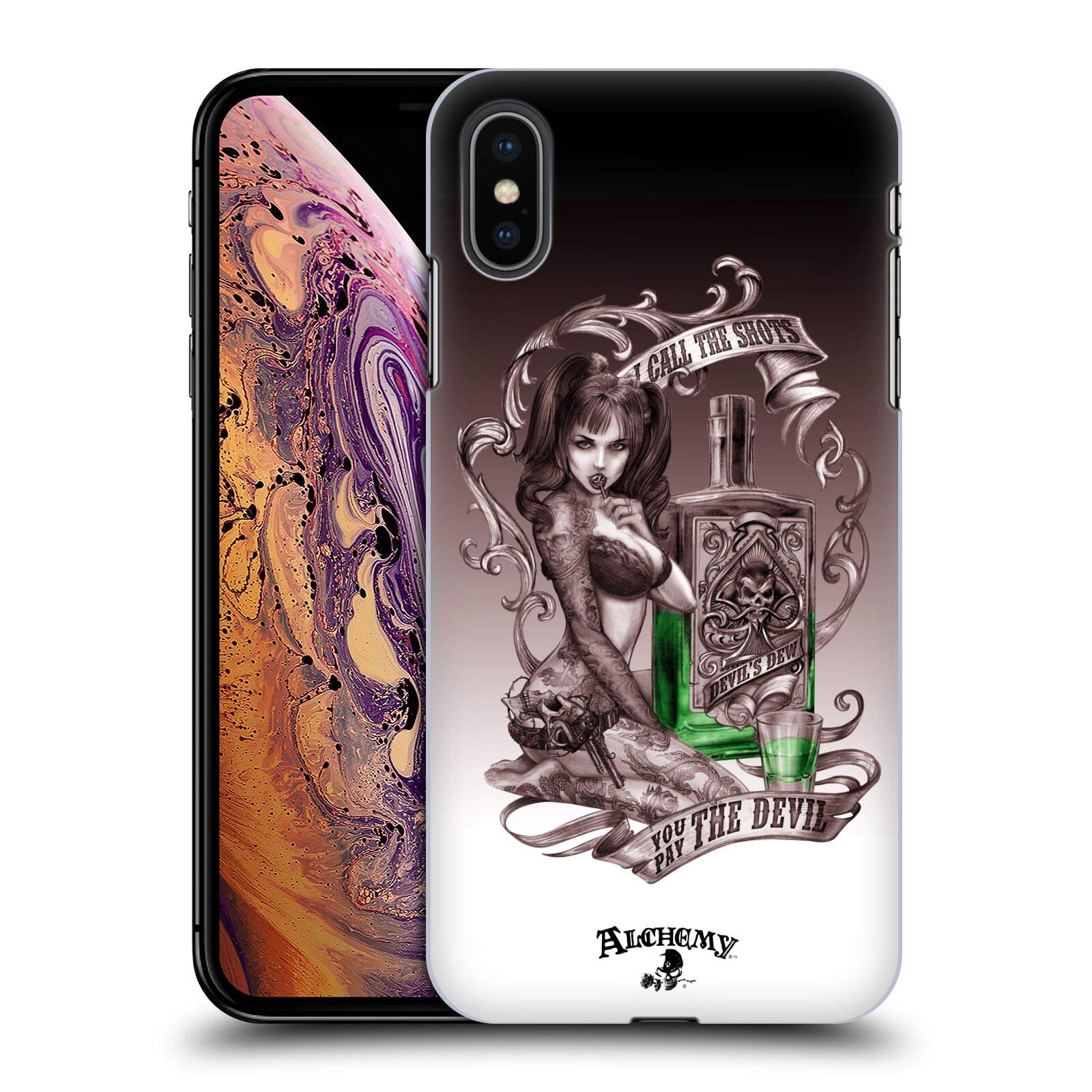 Head Case DesignsOfficially Licensed Alchemy Gothic Devil's Green Dew Woman Hard Back Case Compatible with Apple iPhone Xs Max