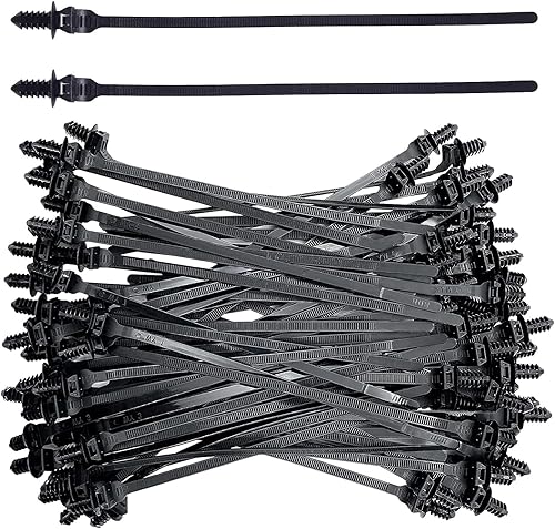 100 bridas para cables con hebilla de automóvil, bridas ajustables para cables, surtido de autobloqueo de montaje a presión, combinación de piezas disponible en Yaxa Venezuela