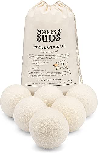 Molly's Suds Wool Dryer Balls | XL, Premium Organic Fabric