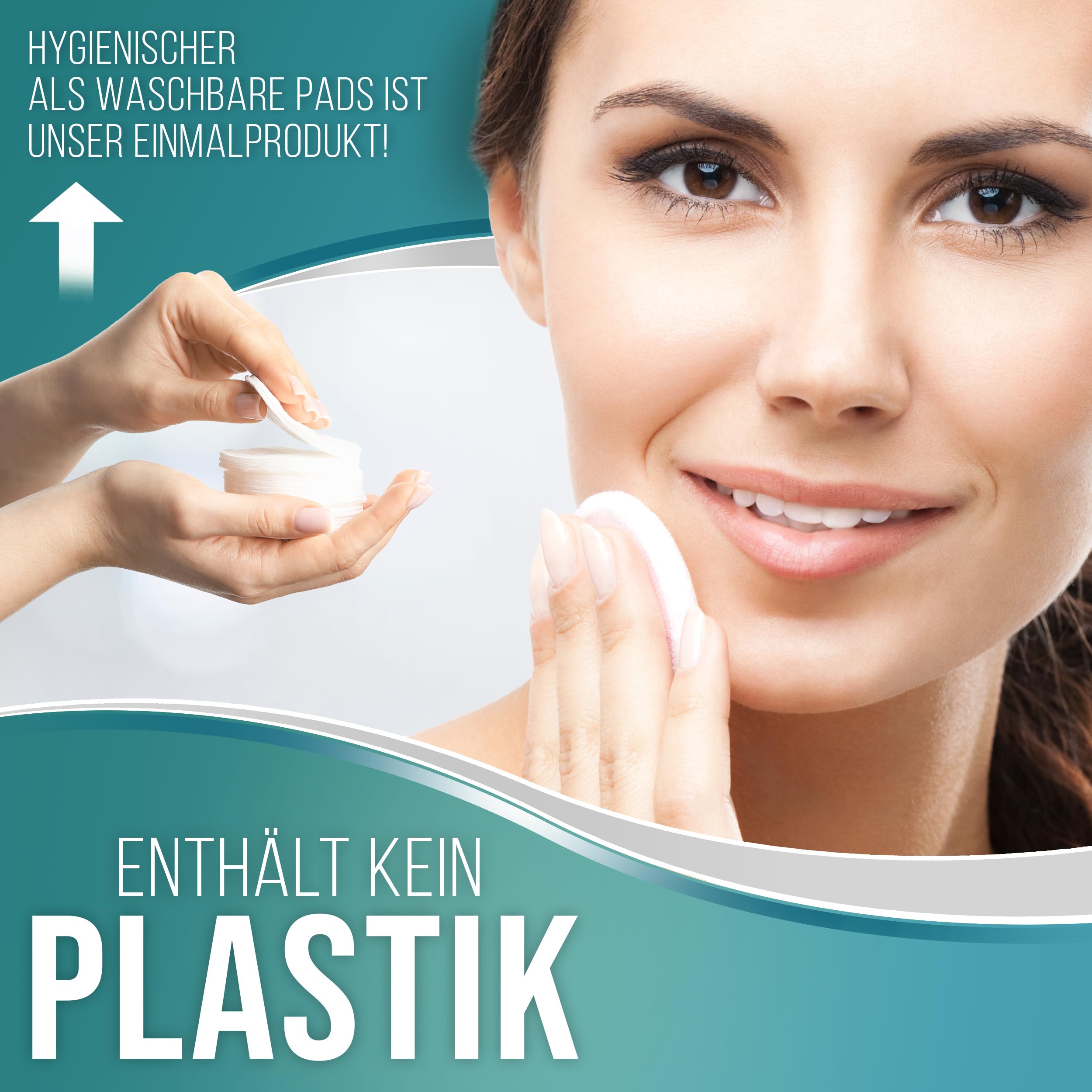 Jean Carol Duo-Wattepads Natural Care, rund, Vorteilspack (15 x 90 Stück)- Perfekt zum Abschminken & Reinigen - Fusselfreie, extra weiche Baumwollpads - made in Germany