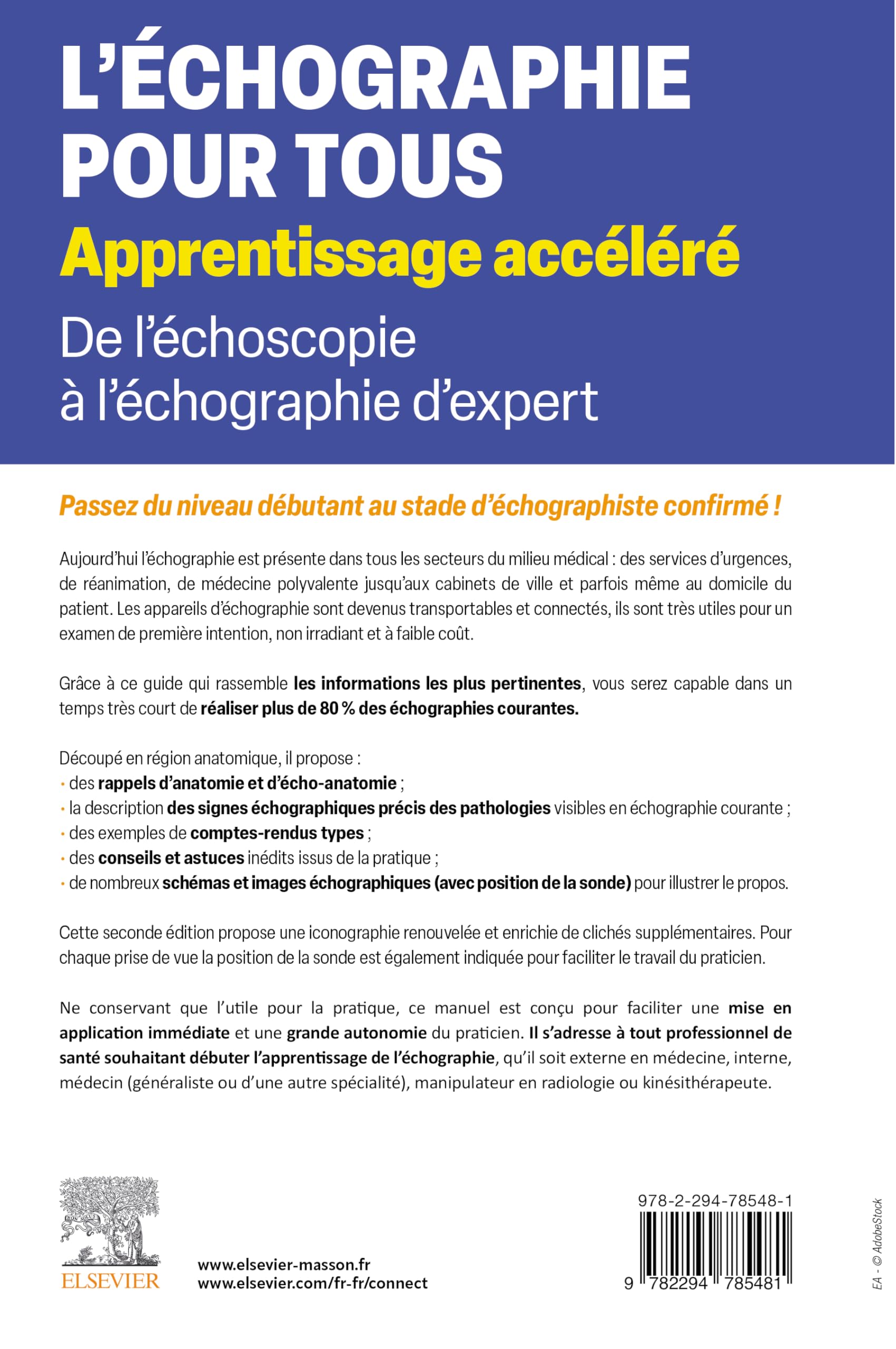 L'échographie pour tous : apprentissage accéléré: De l'échoscopie à l'échographie d'expert