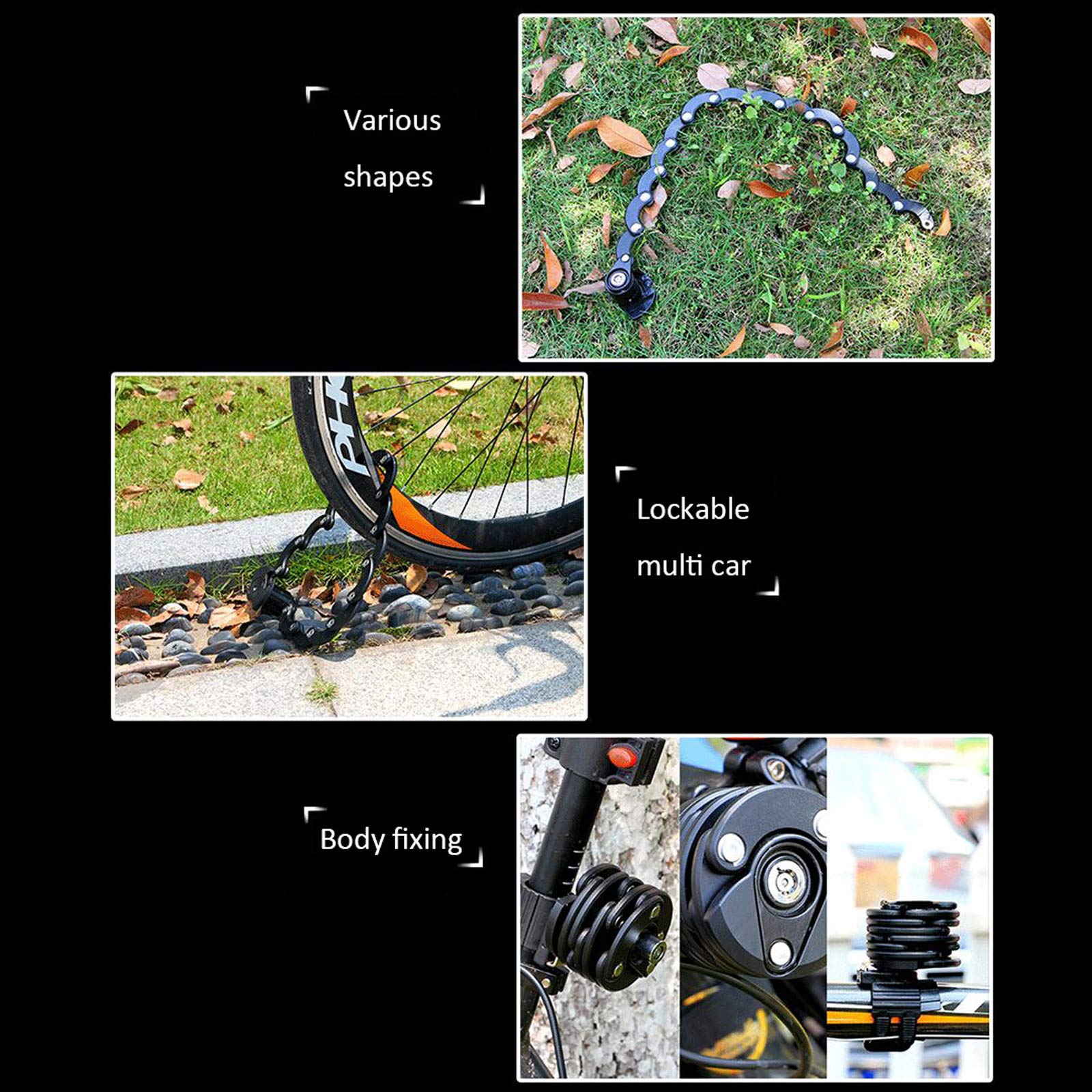 Verrou Antivol de Vélo de Montagne Pliable, Mini-Serrure en Alliage à Haute Résistance,