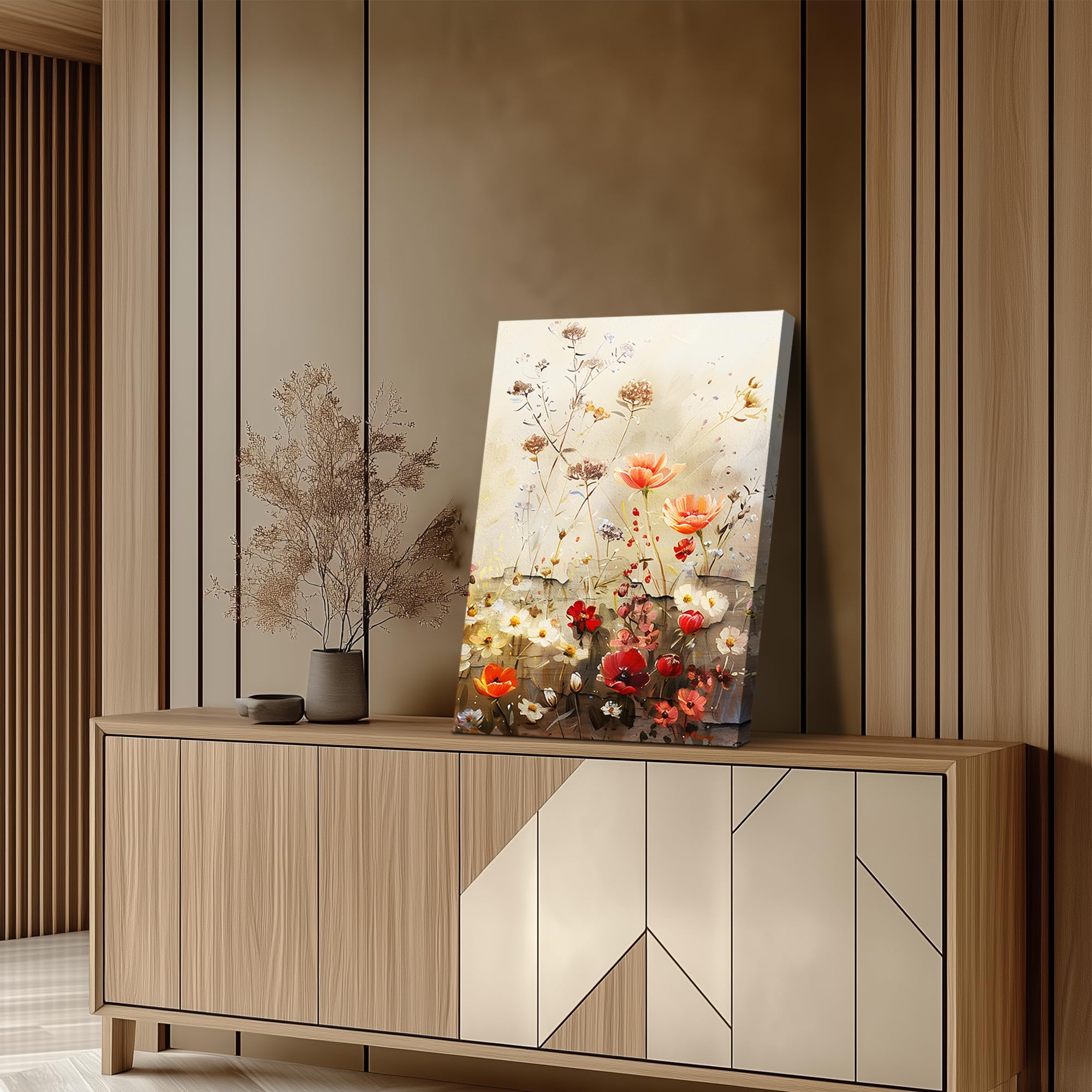 MHARTK66 ästhetische Bilder Wohnzimmer Blumen Landschaft Gemälde 40x60 cm | hd-druck mit klaren details, leichtes aufhängen, schnelle montage, flexibel einsetzbar und ideal als passende geschenkidee
