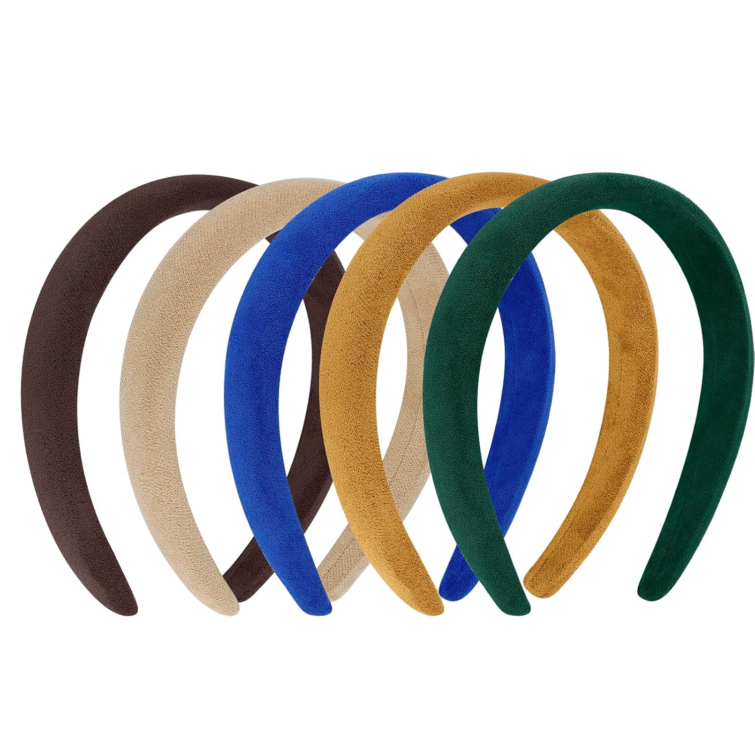 ACOUINT 5 Pack Headbands for Women, Padded Headbands Wide