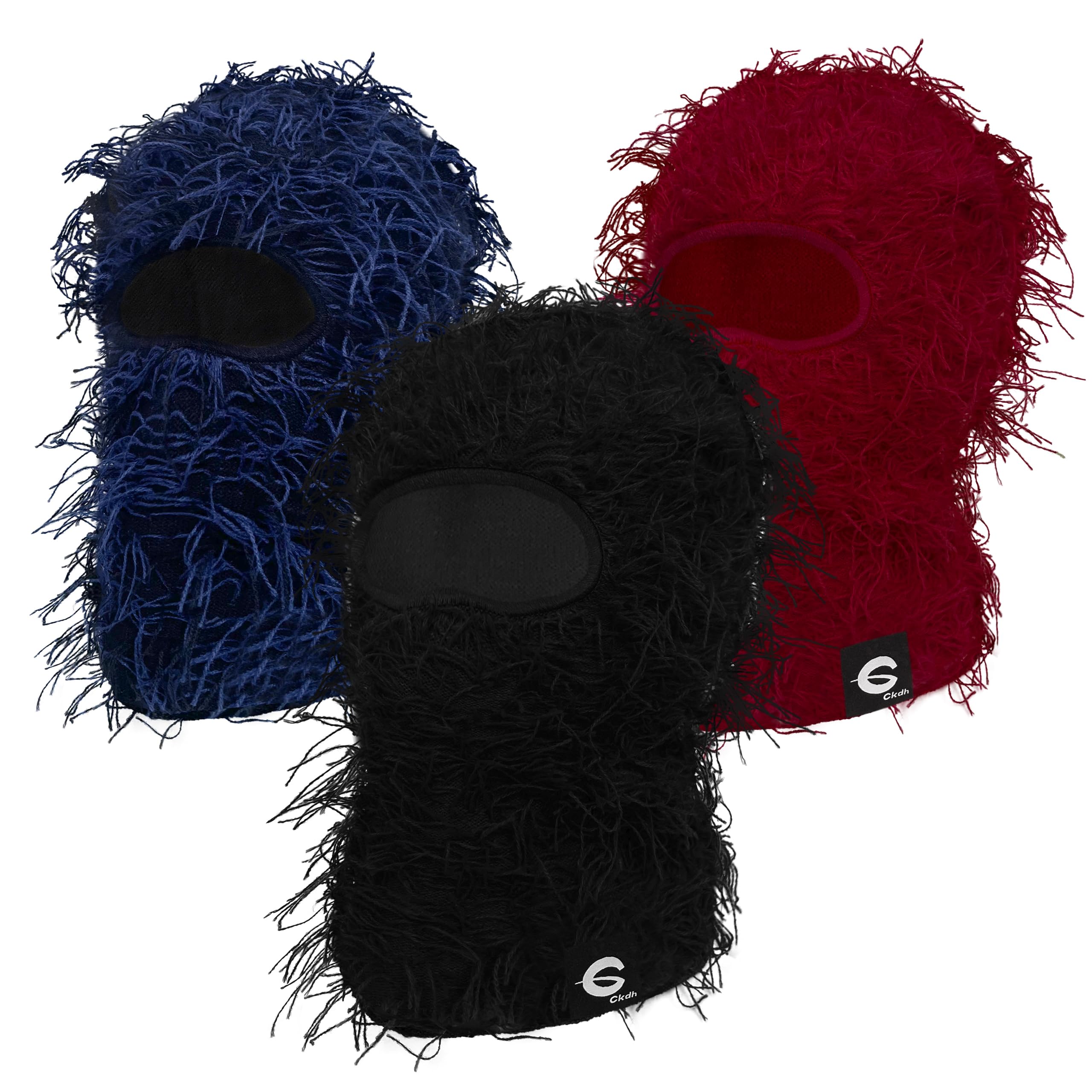 KonblimcDistressed Balaclava Ski Mask Knitted Balaclava Knitted Full Face Ski Mask Winter Windproof Warmer One-Size Fits All