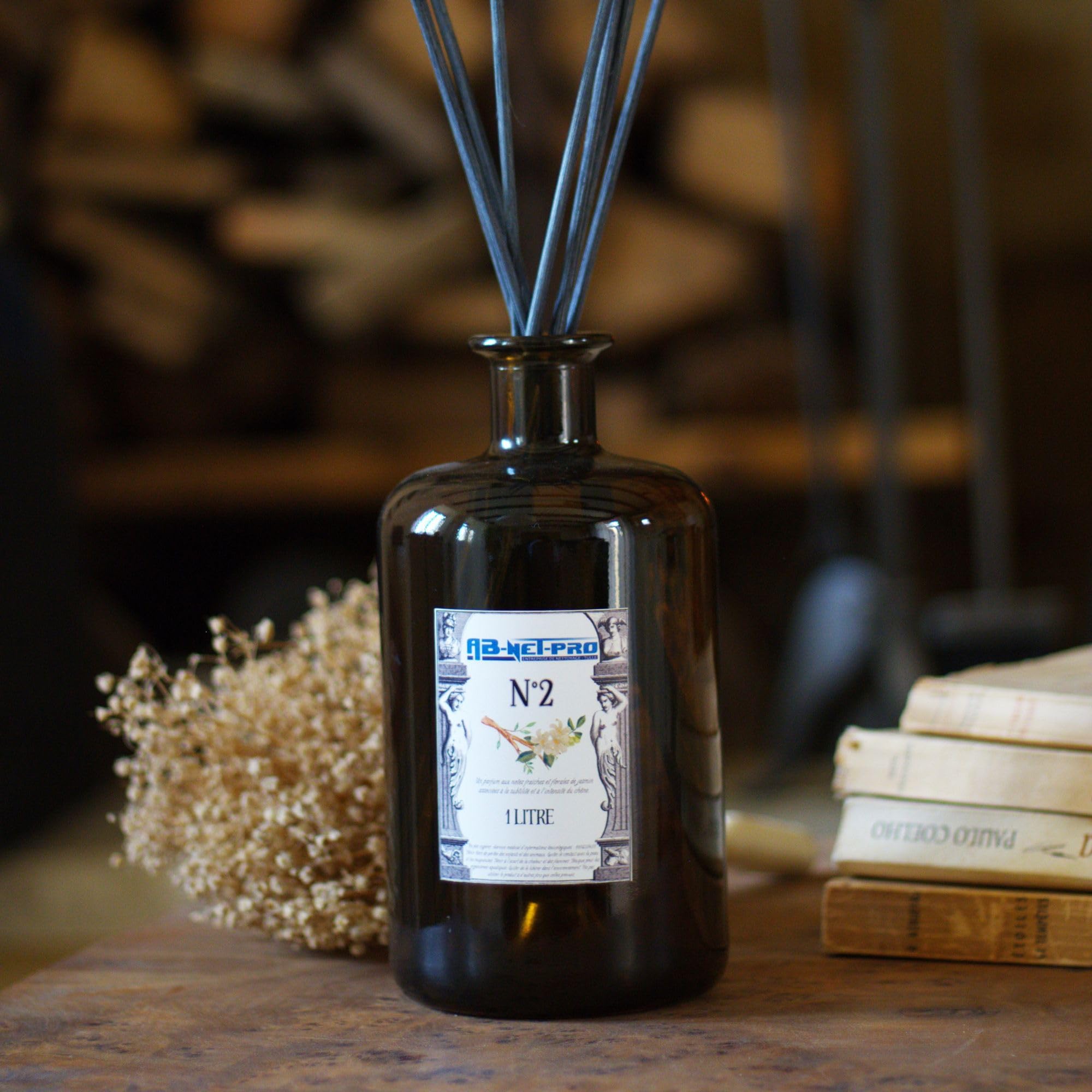 Diffuseur de Parfum d'Ambiance AB-Net-Pro N°2 Jasmin & Chêne 1 L avec Bâtonnets