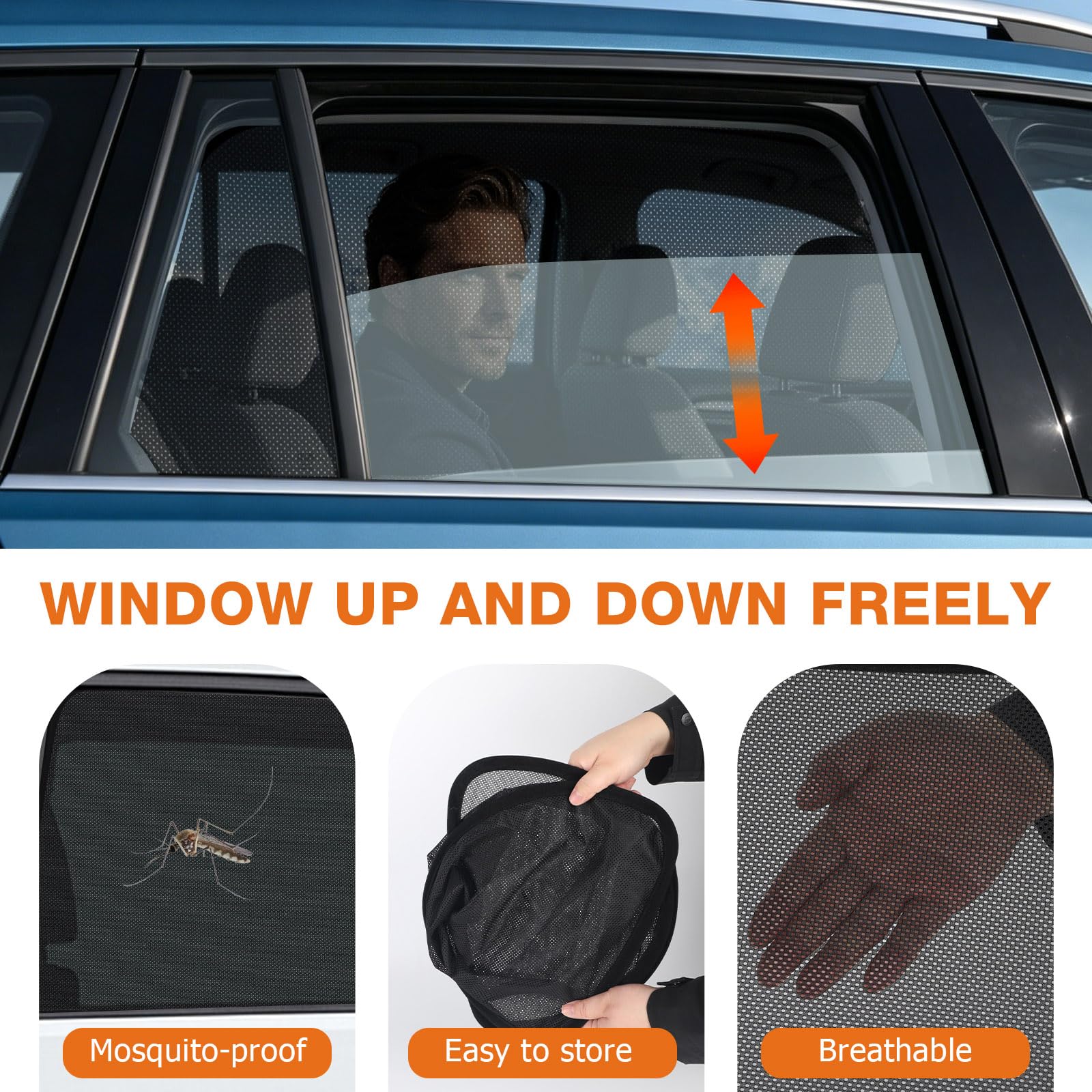 Parasole finestrini laterali posteriori auto VW Golf 7 2013-2021 magnetico protezione solare UV