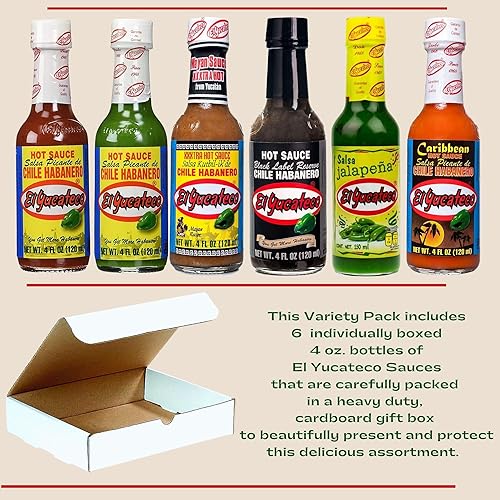Miniatura 6 de El Yucateco Paquete variado de salsa picante - 6 sabores