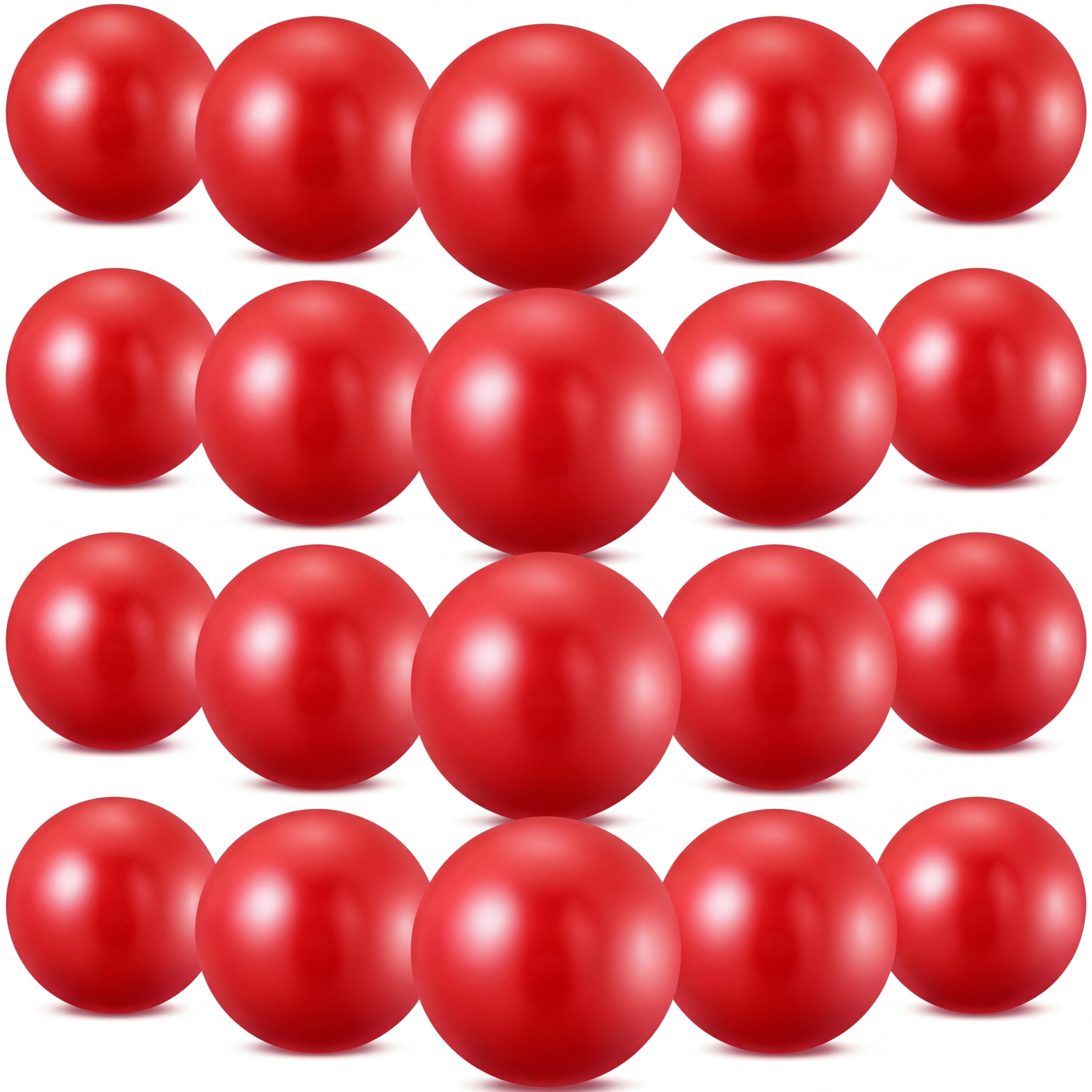 Sotiff 20 Pcs 9 Inch Pilates Ball Bulk Exercise Pilates Ball Mini Yoga Balls Therapy Core for Stability Barre Training Stretching Physical Posture Training Gym Workout with Inflation Tube(Red)