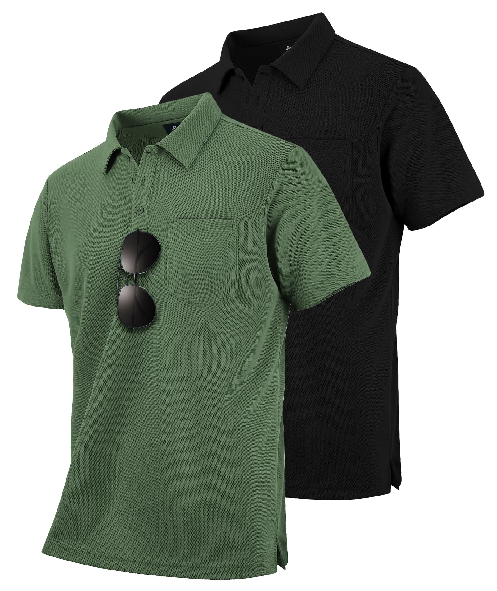 SwissWell 2er Pack Poloshirt Herren Kurzarm Golf Polo Shirt Männer T-Shirt Atmungsaktiv Polohemd