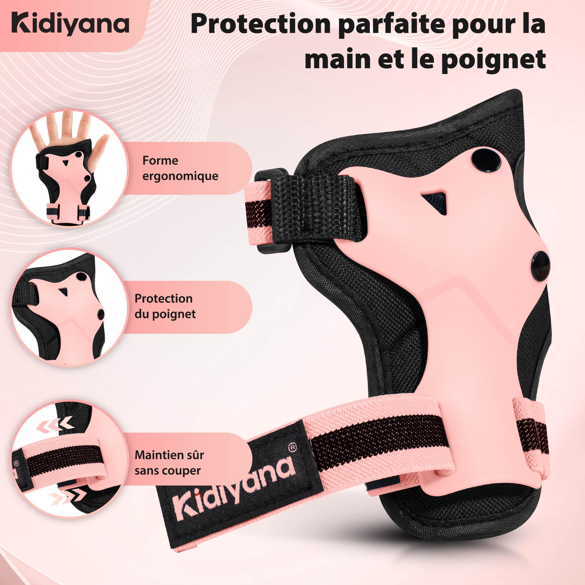Set De Protections Enfant, Genouillères, Coudières Et Protège-Poignets, Équipement pour Trottinette, Patins en Ligne, Skateboard Et Vélo, Respirant, Léger, S (2–6 Ans) Et M (6–14 Ans)