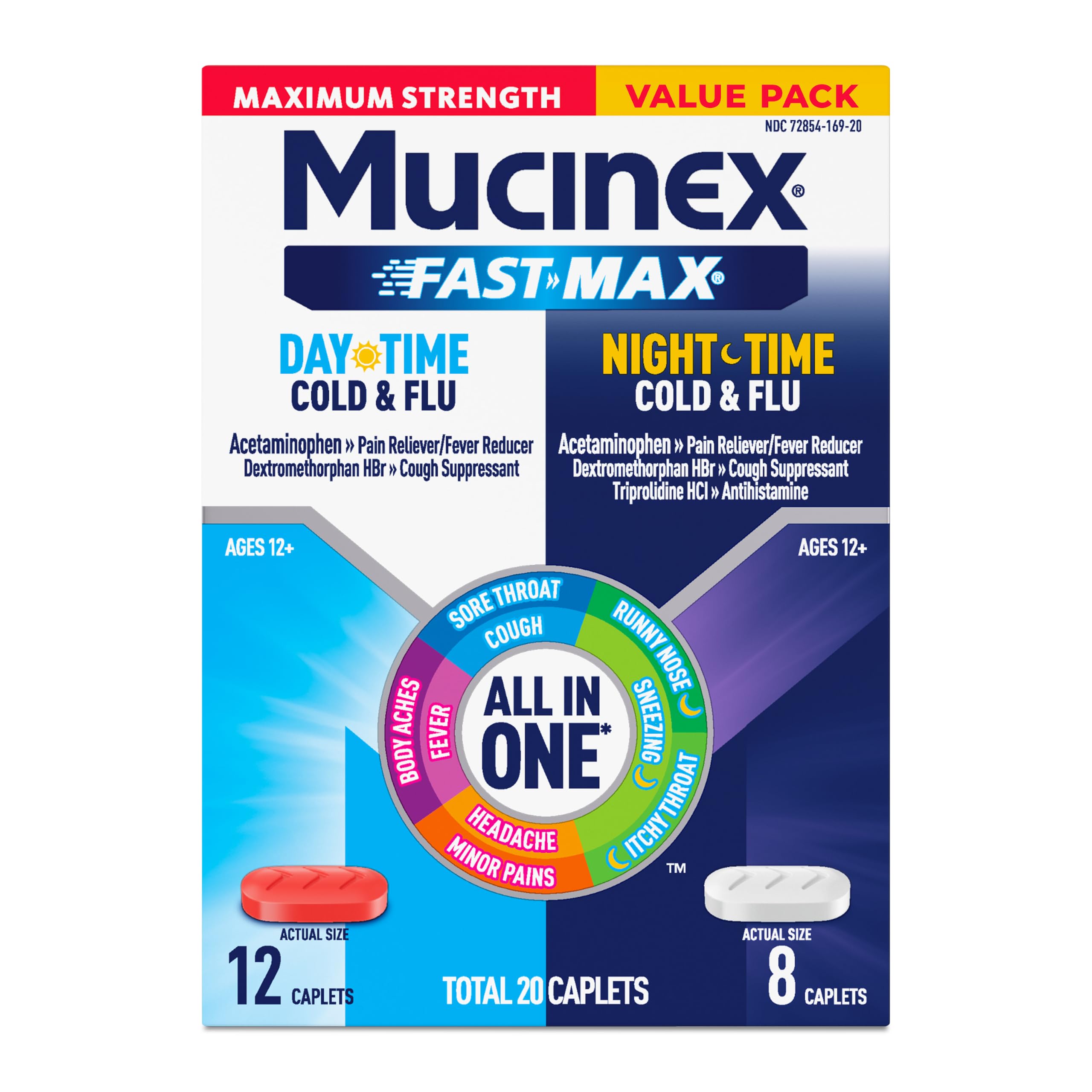 Mucinex Fast-Max Daytime Cold & Flu & Nighttime Cold & Flu, 24 Liquid Gels — Amazon image 14