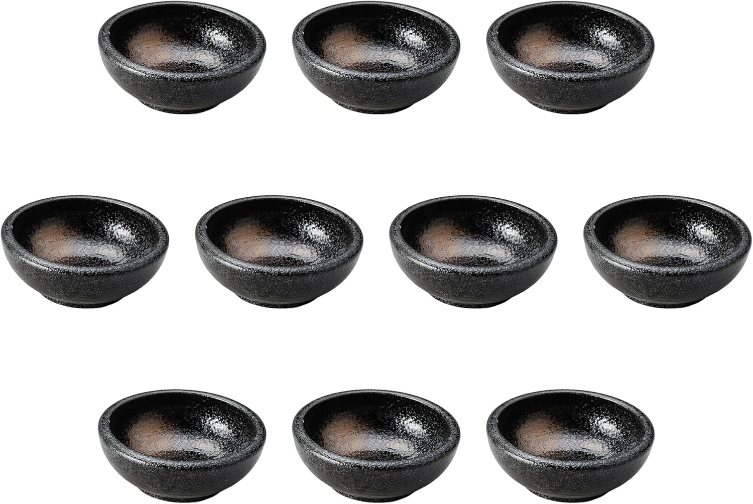 10個セット 黒マット楕円4.0鉢 [ 13.5×13×6.4㎝ ] | 小鉢