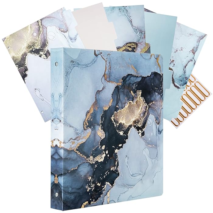 Buy NELOVI Cute Binders! Decorative Hardcover 3 Ring Binder 1 Inch (LetterSize) with 5Tab