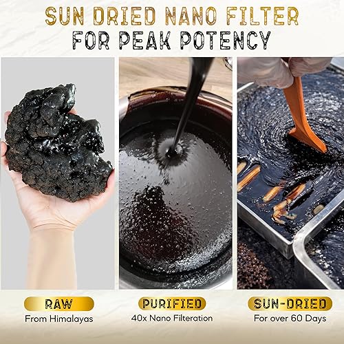 Miniatura 6 de Resina Shilajit pura del Himalaya, Shilajit orgánico probado por terceros en laboratorio para hombres y mujeres, 86% ácido fúlvico, elaborado en