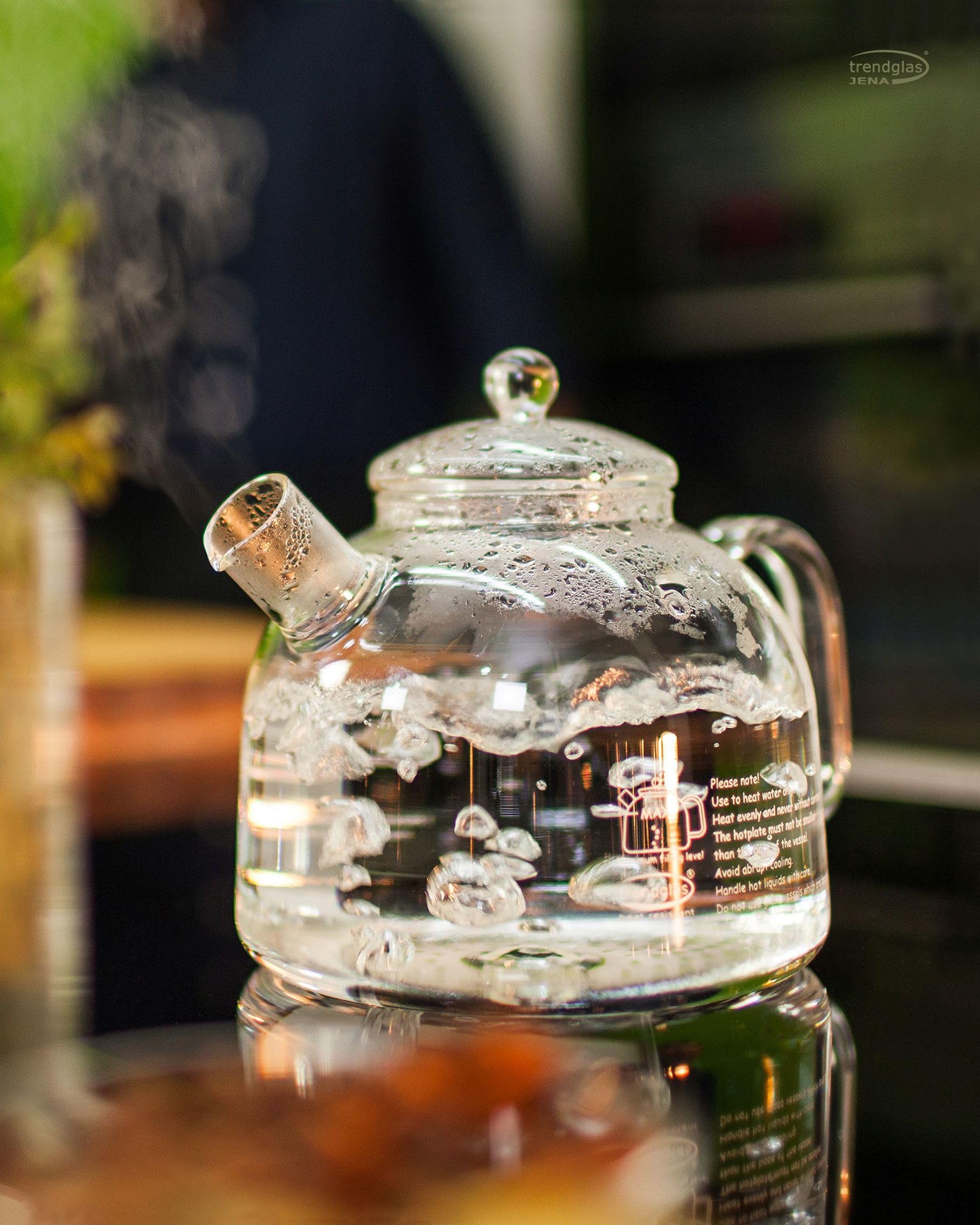 Trendglas Jena - Bollitore Innovativo, Completamente in Vetro borosilicato (1,75 l)