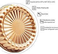 Vista 3 de Kundalini Charlotte - Molde para tartas de 10 pulgadas en forma de disco corrugado para boda, San Valentín, cumpleaños, fiesta