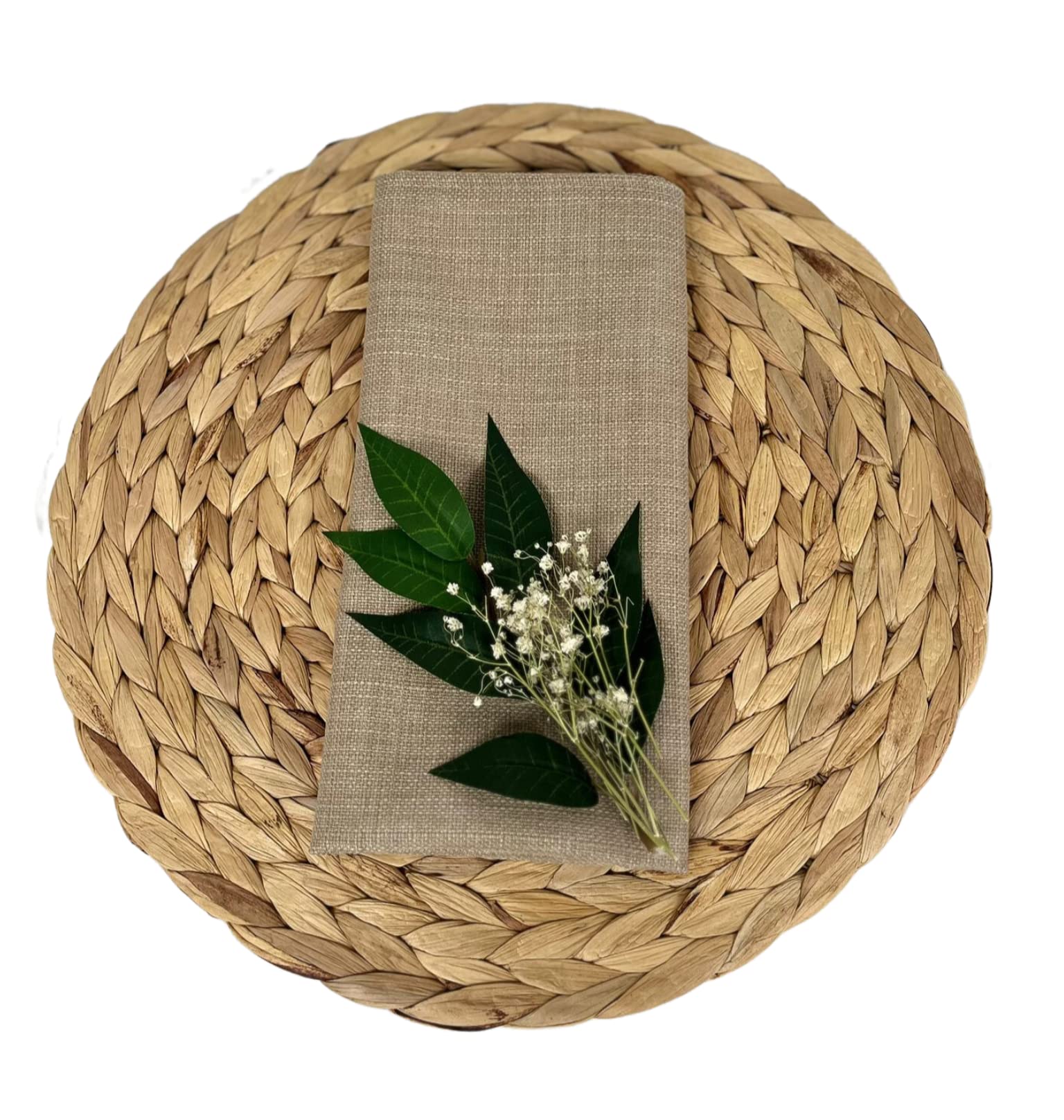 Decor Essentials Biscuit Linen Rustic Napkins Urbane Tableware Party Wedding Event Table Setting Decorations (Biscuit)