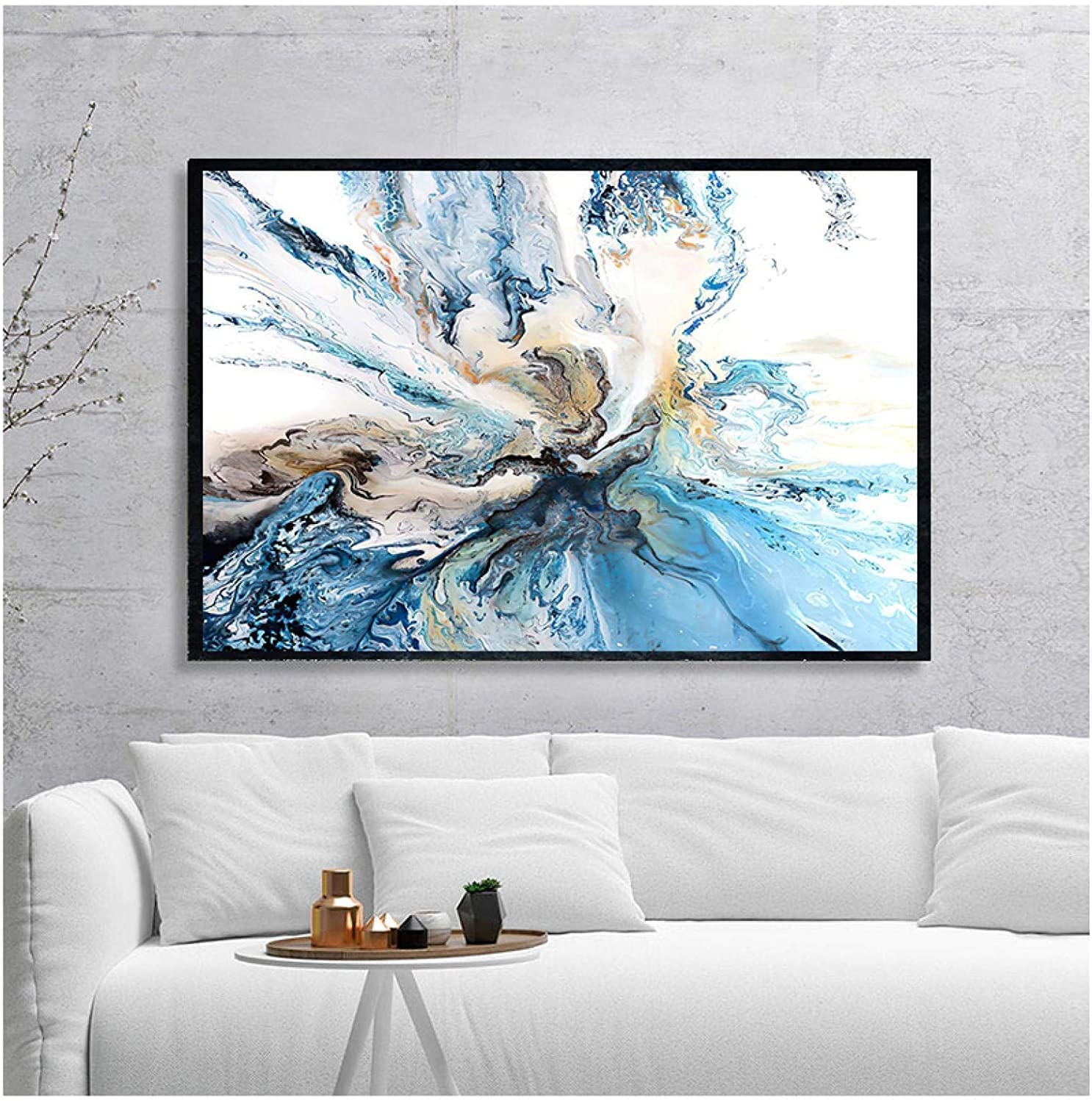 100x70cm Frame Black Picture Frames Large Frames With Safe Plexiglass Front & Wall Mounting - Large Poster Frames - 100x70cm Photo Frame - 70x100 Frame (Black)