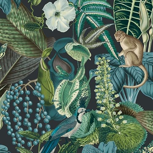 Papel tapiz Tienda GranDeco JF2202 negroazul