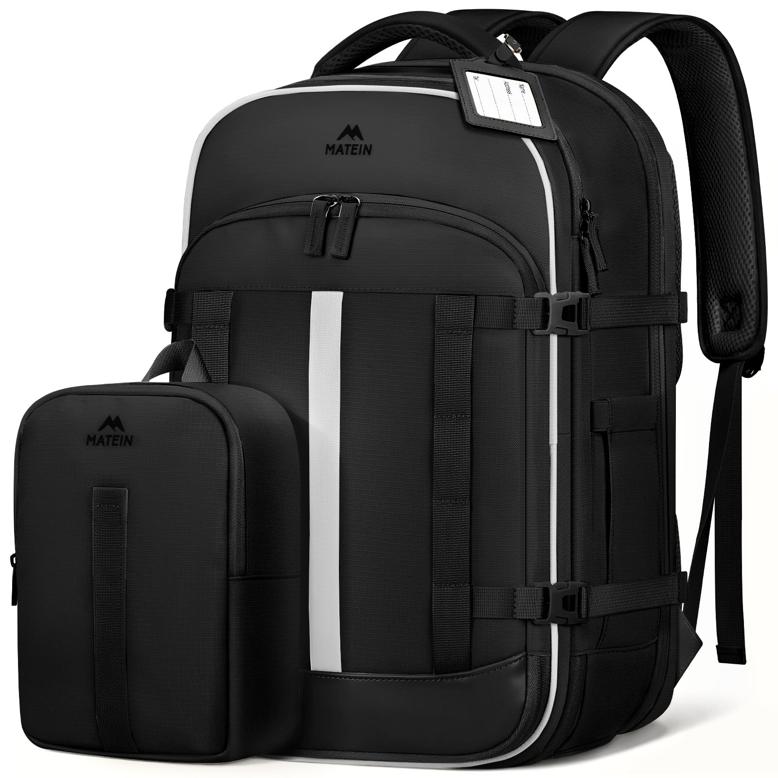 MATEIN HER 40L Travel Backpack for Men with Shoe Compartment TSA Waterproof Personal Item Bag for Spirit Airlines