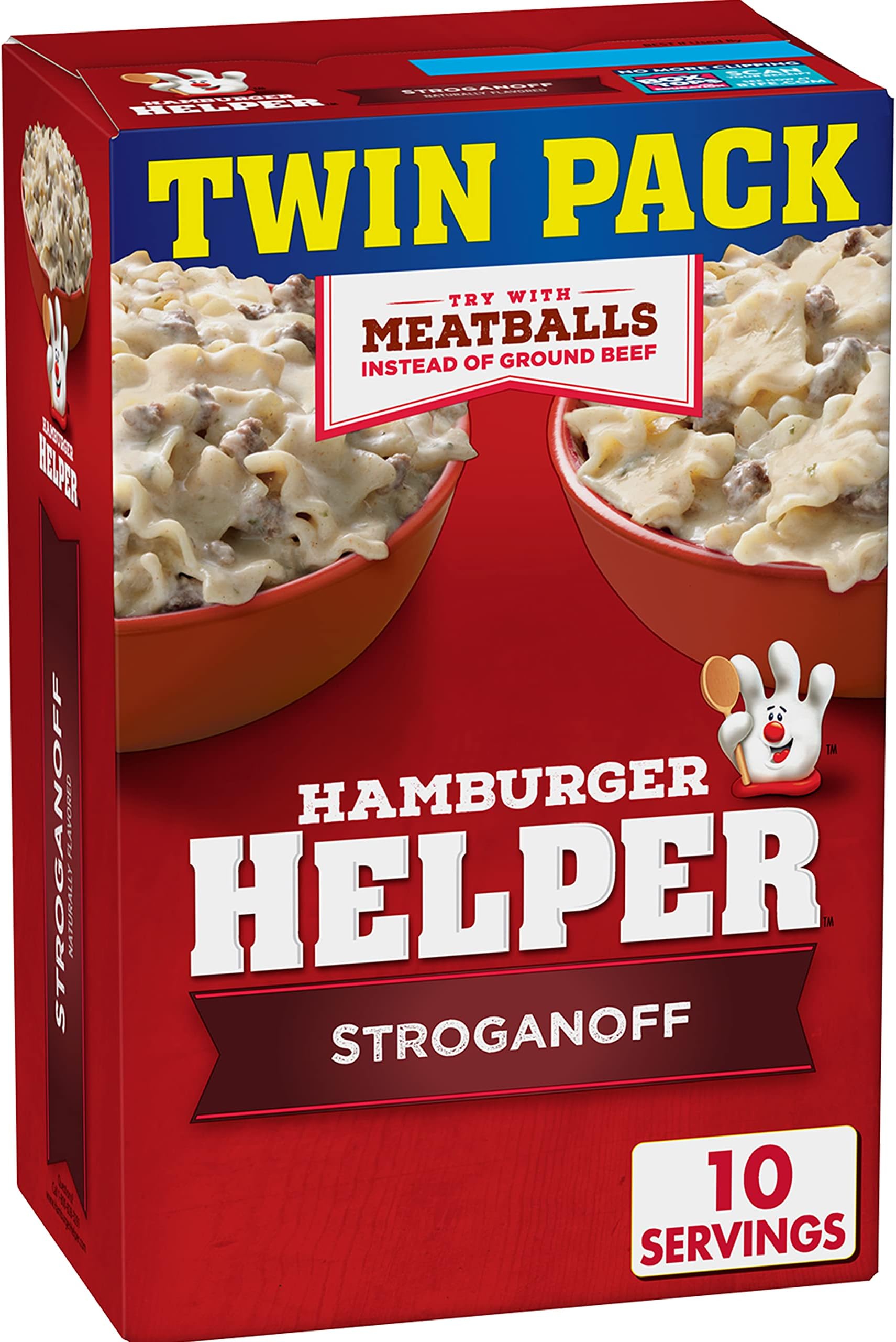 Betty Crocker Hamburger Helper Stroganoff, Pasta & Creamy Sauce Mix, Twin Pack, 13 oz