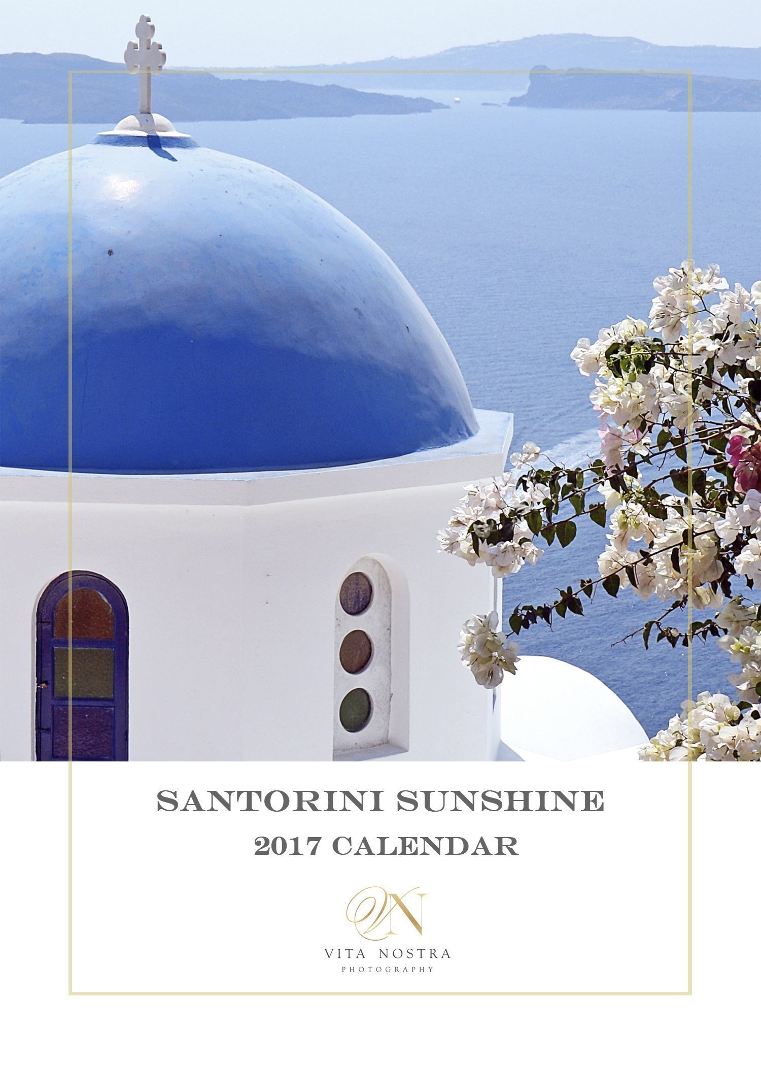 2017 Santorini Greece Photography Calendar - 5x7 Calendar - Santorini Sunshine