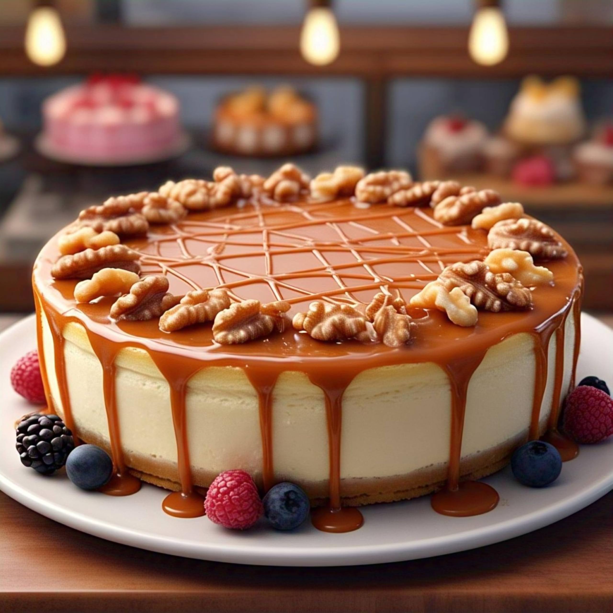 - Andy Anand Sugar Free Caramel Walnut Cake, 9-Inch, 2 lbs - Freshly Baked, All-Natural Ingredients, No Preservatives - Gourmet, Delicious & Moist Dessert