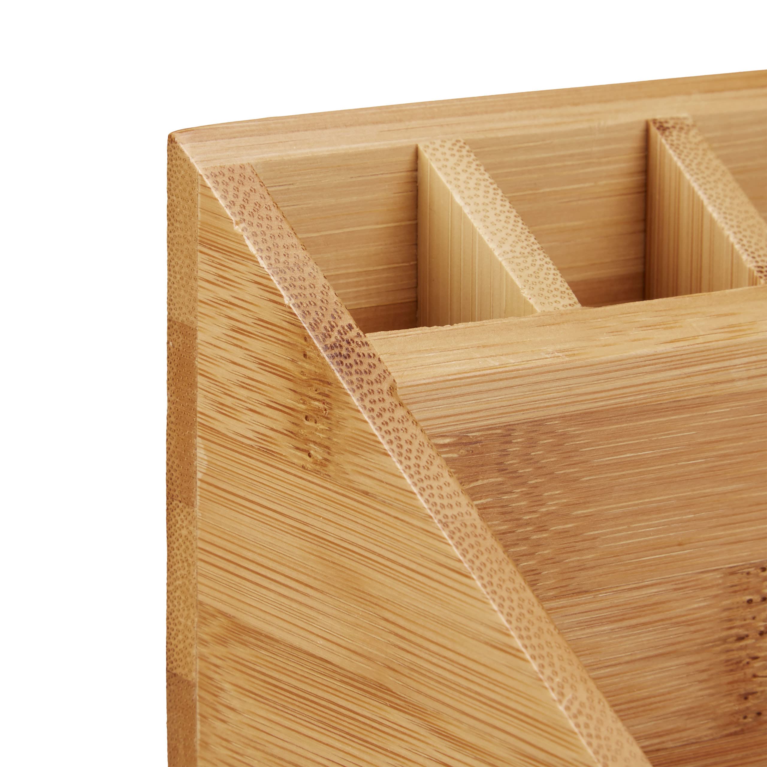 7tlg Schreibtisch Set XL aus Bambus, 4 Briefablagen f. A4, Organizer Stifteköcher, Dokumentenhalter, Ablagesystem, Natur