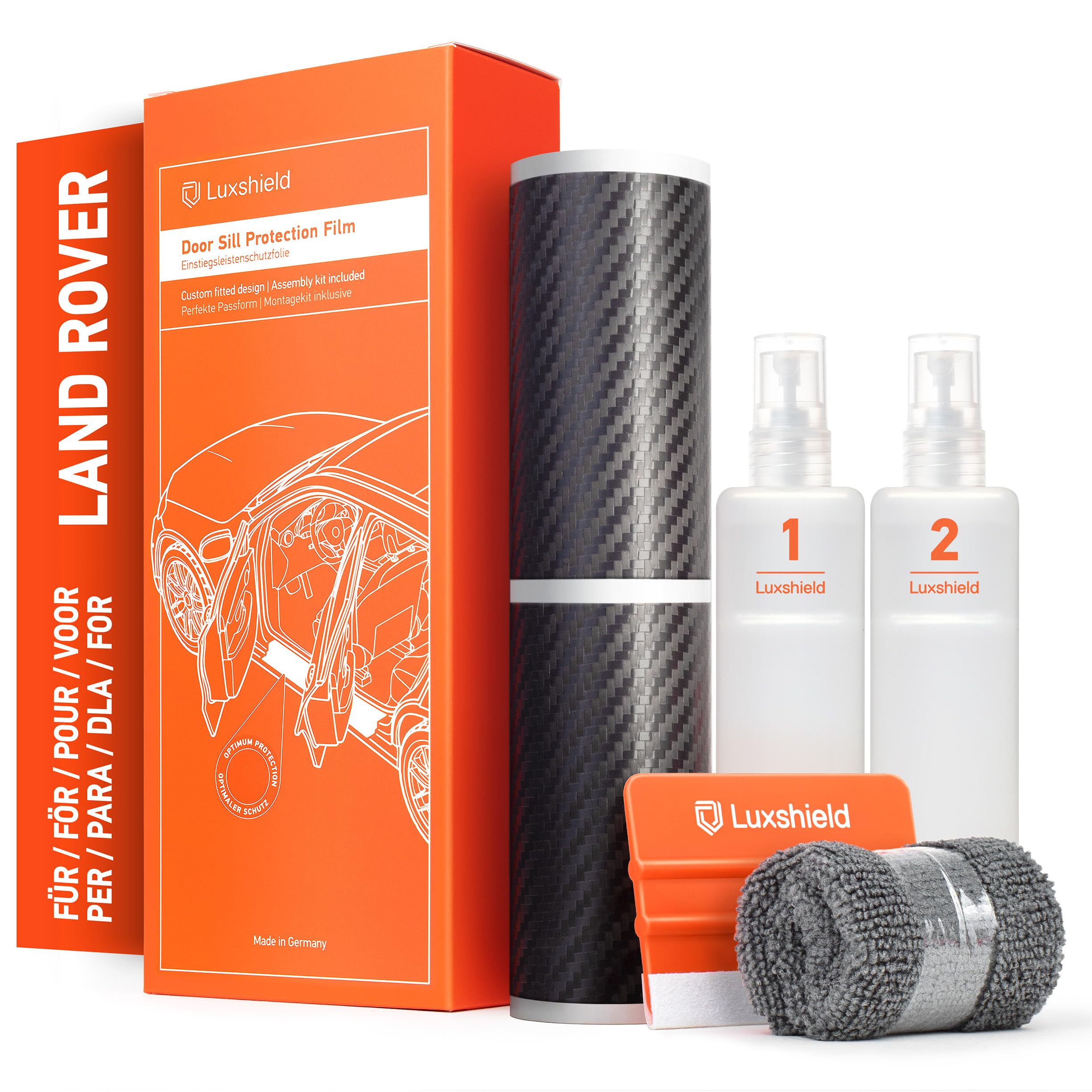 Luxshield protector de umbrales: vinilos de carbono para Land Rover Defender L663 2020-2026 8