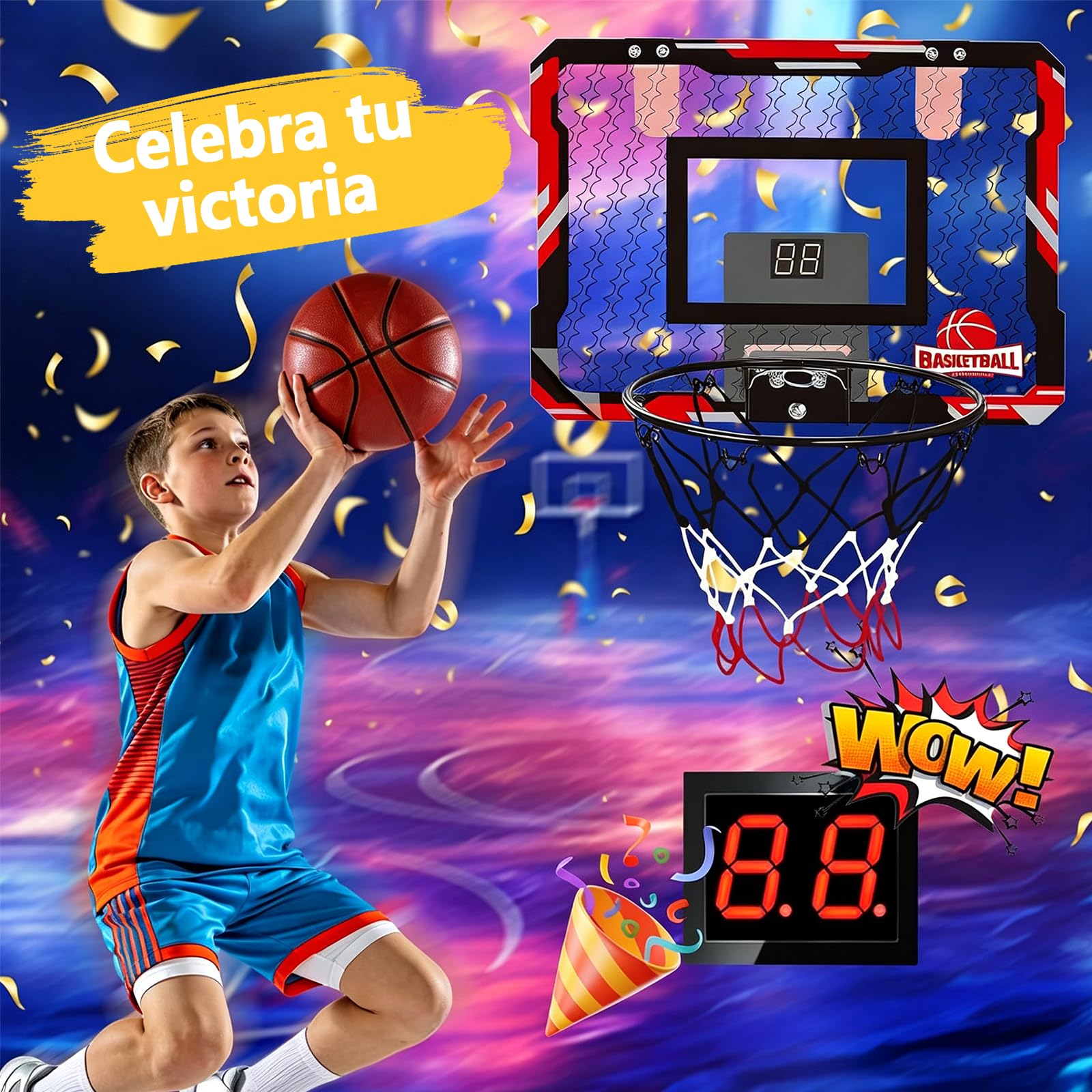Canasta Baloncesto Infantil, Niños y Niñas de 5 6 7 8 9 10 11 12 años