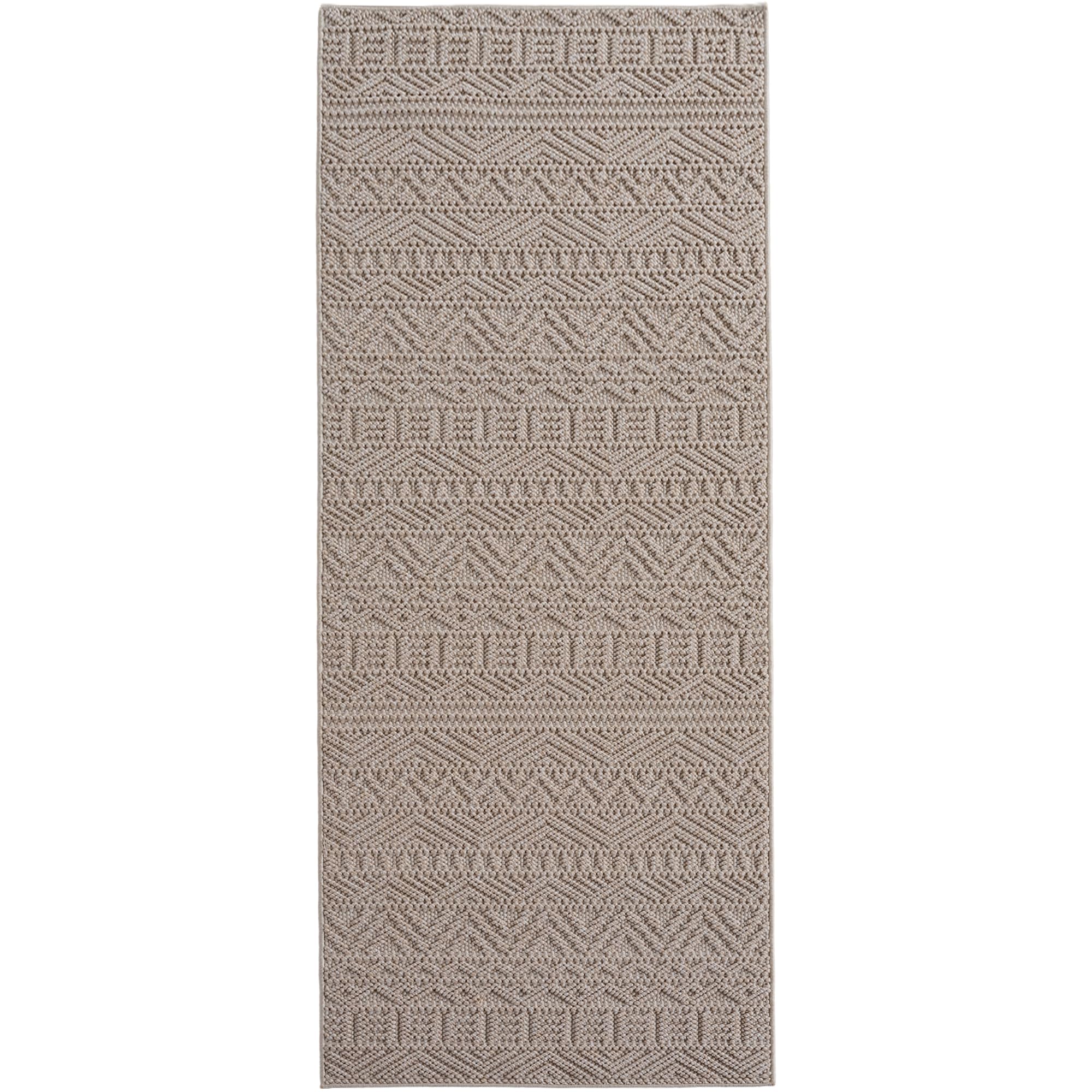 Carpetsale24 Tapis Couloir 80x250 cm Beige Design Vintage Bouclé Boucles Style Scandinave Doux Résistant Facile à Nettoyer Tapis Moderne pour Entrée Couloir Chambre