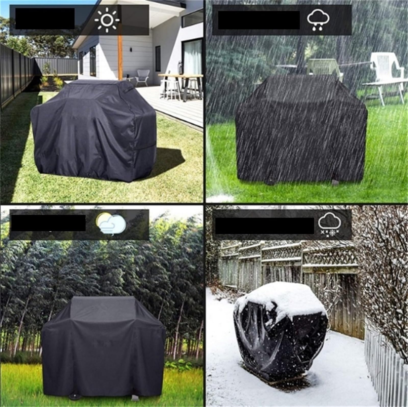 Funda Barbacoa Exterior Impermeable Cubierta De Tela Oxford For Barbacoa Al Aire Libre, Protectora For Horno Jardín(M-150X100X125CM)