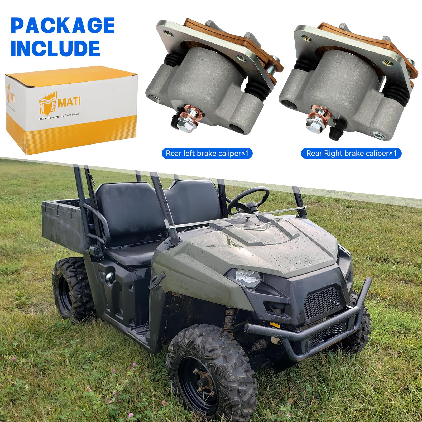 Rear Left Right Brake Calipers For Polaris Ranger Crew 900 2014 Rzr Rs1 1033789 - Foto 9