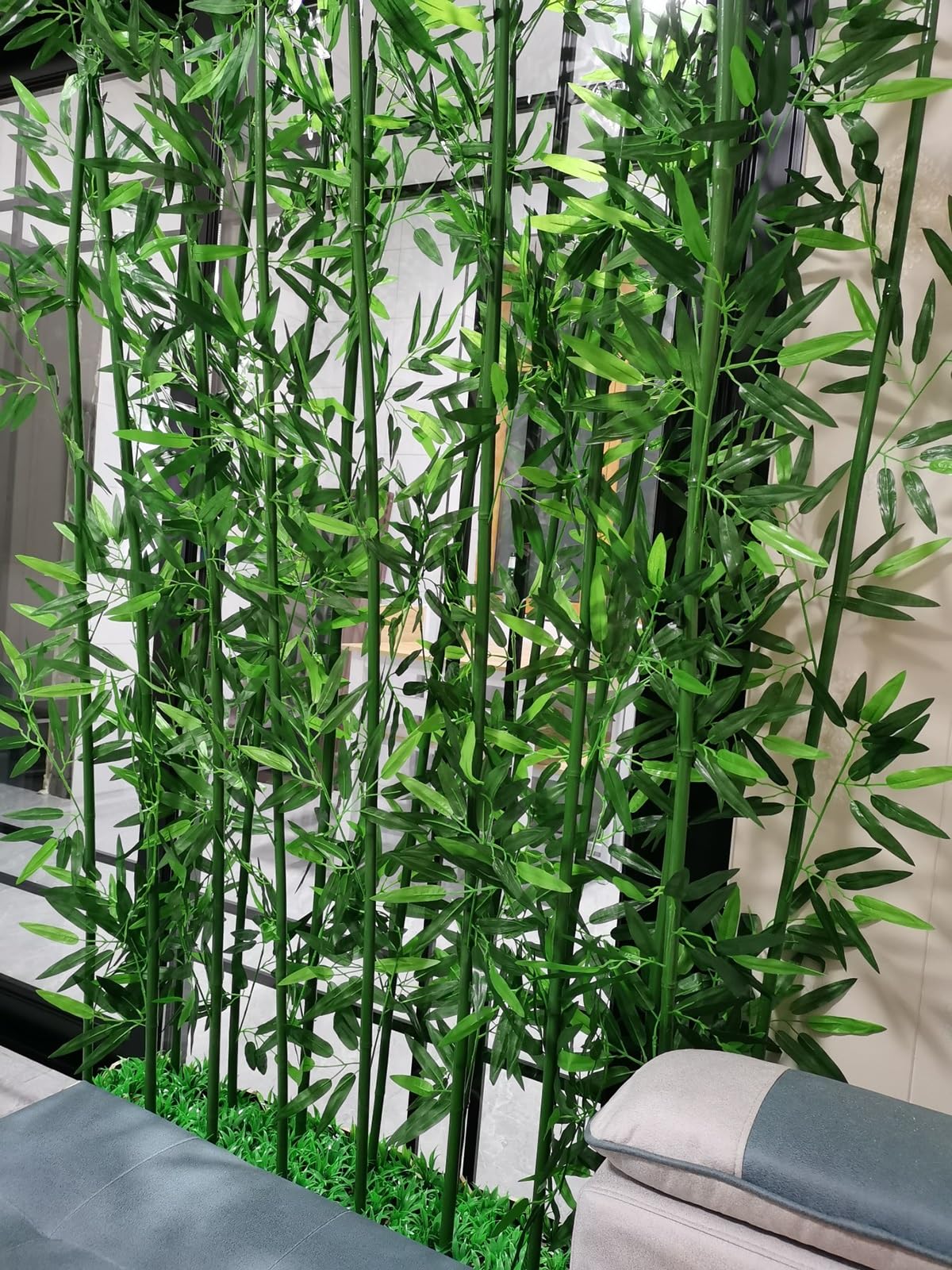 ZAQYCM Outdoor Artificial Plants Uv Resistant Large Faux Bamboo 