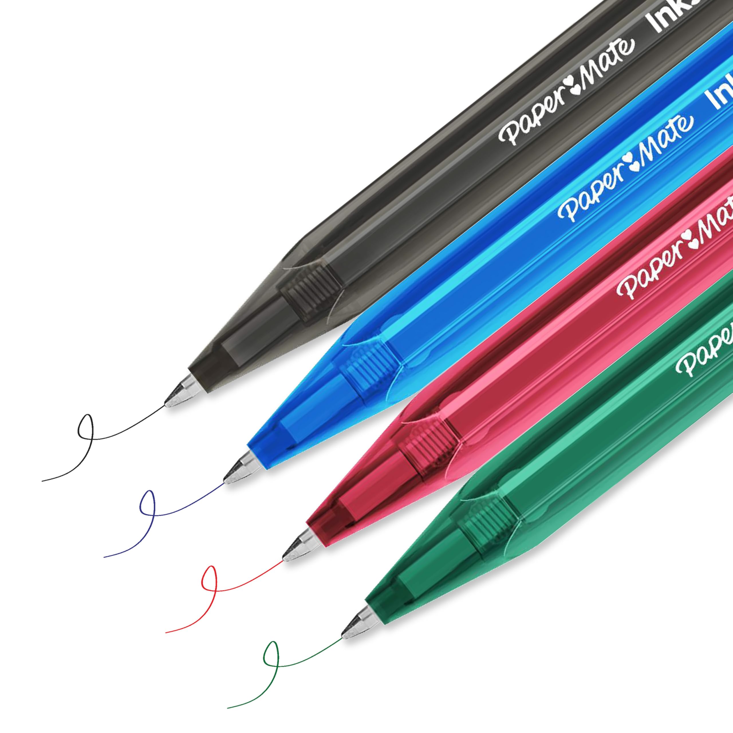 Papermate InkJoy 100 Penna a Sfera a Scatto, Punta Media da 1.0 mm, Confezione da 12, Nero