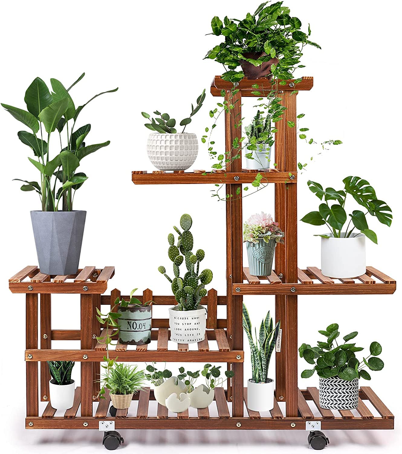 Wooden Plant Stands for Indoor Plants Multi Tier Plant Shelf for Multiple Plants Gardening
