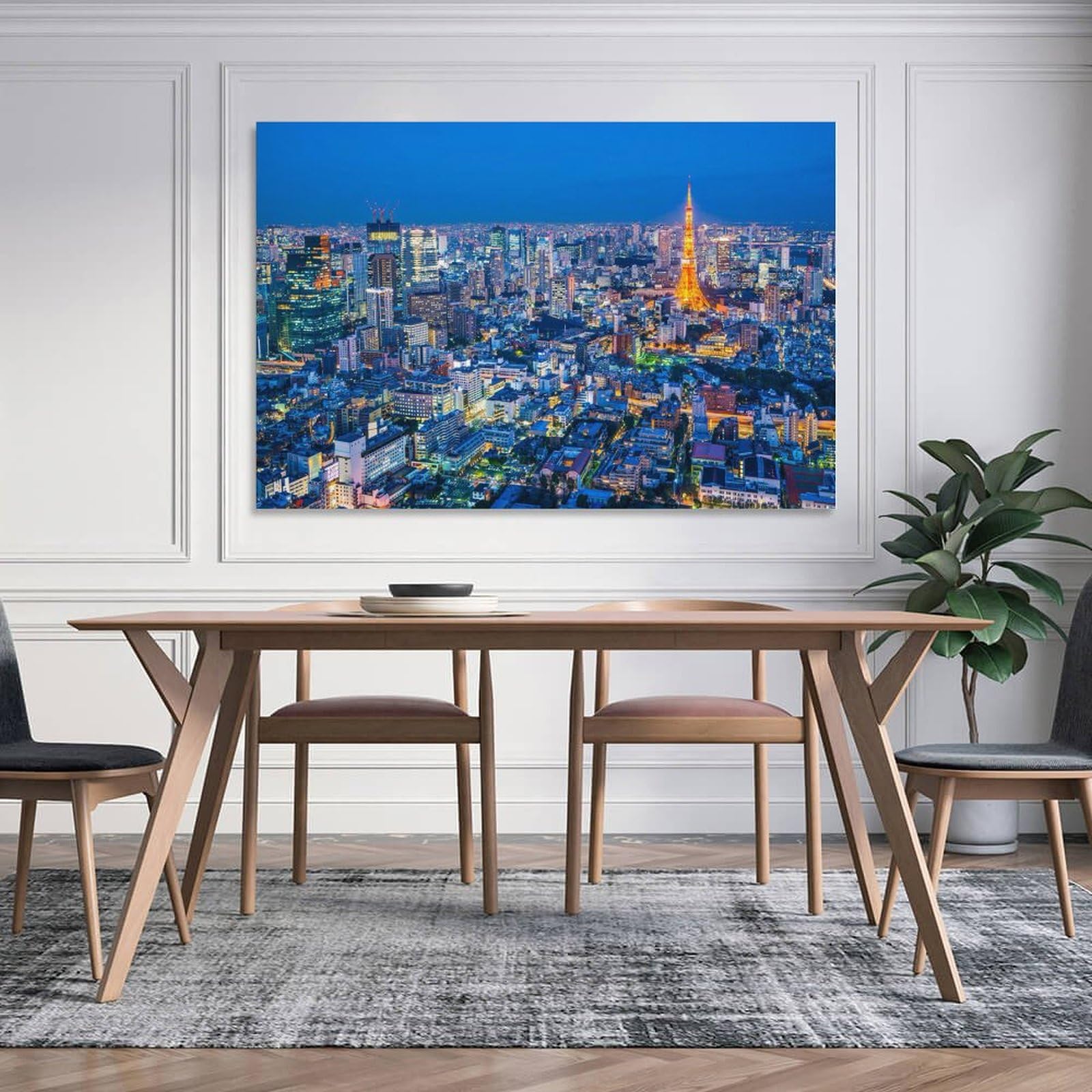 Amazon.co.jp: 風景 インテリア 絵画 東京夜景 おしゃれアート 景色