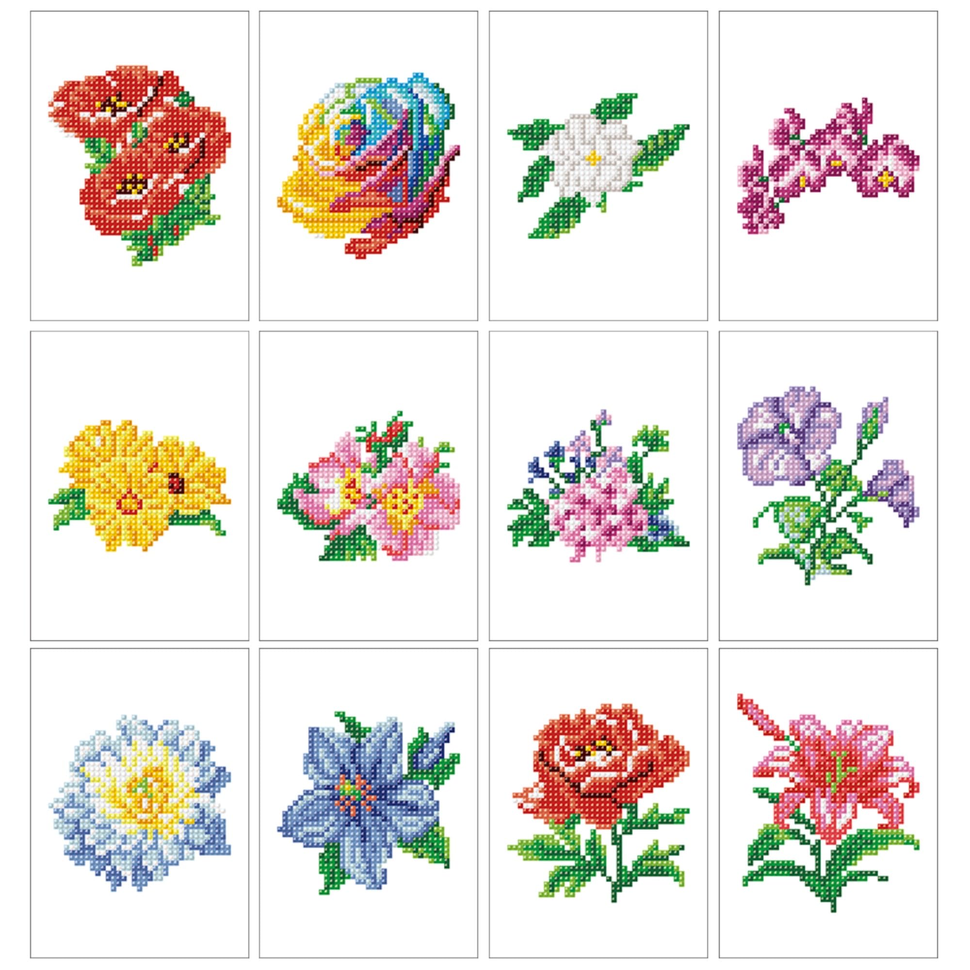 Nianxi Flower Mini Diamond Painting Kits for Adults,Rose Small Diamond Art Kit Full Round Drill,Gem Art for Beginner,Gifts,Home Wall Decor (Flowers)