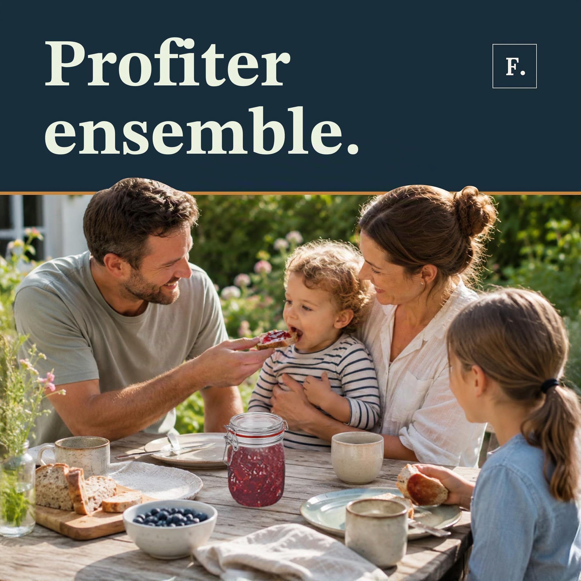 Flaschenbauer - Lot de 12 pots à étrier métallique de 1140 ml - Bocal à remplir - Convient comme bocal Mason et verre de fermentation - Pour le rangement - Fabriqué en Allemagne