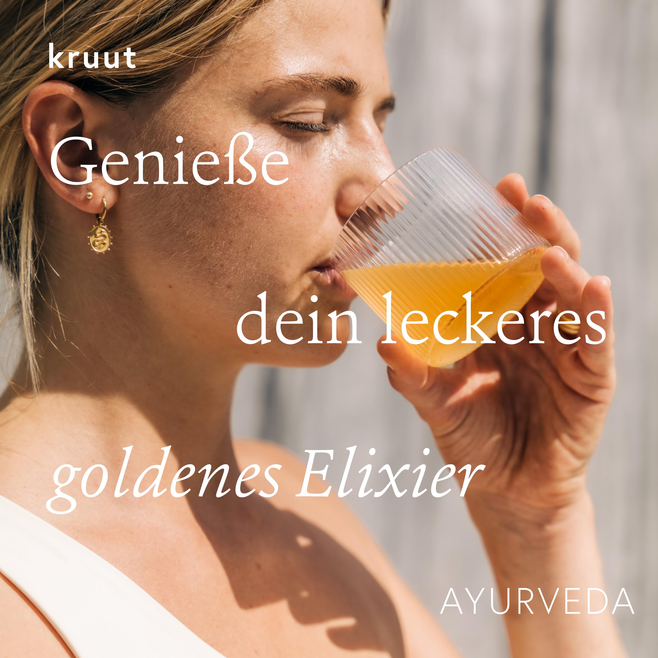 Kruut – Ayurveda Kräuterauszug bio 500ml – Goldenes Elixier aus kraftvollen Kräutern – Ingwer, Kurkuma, Kardamom, Safran & mehr – Oxymel Tinktur Kräuterdrink Sirup Kur