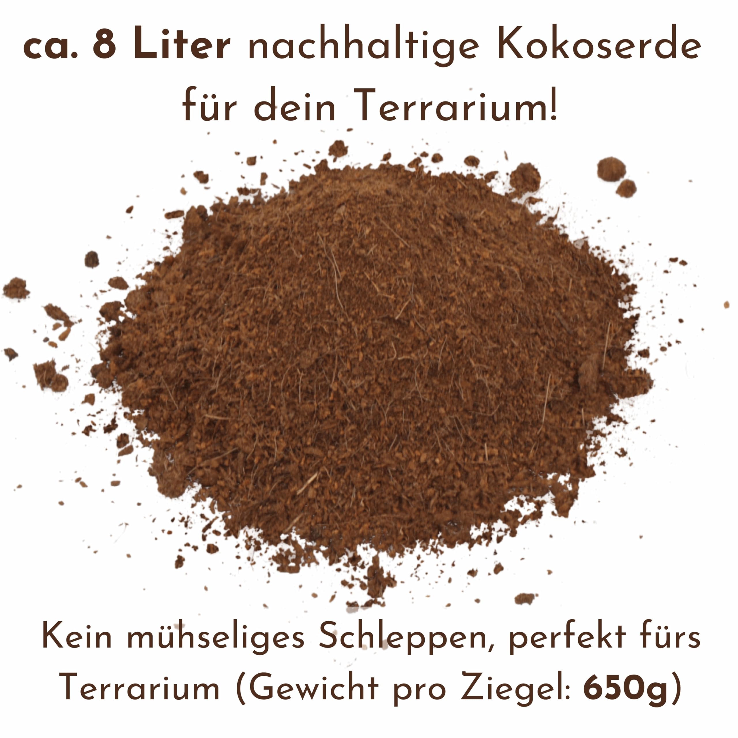 ProFlora® Kokoserde Terrarium Bodengrund gepresst - Biologisch abbaubare, torffreie Erde aus Kokosfasern (10 Stück)