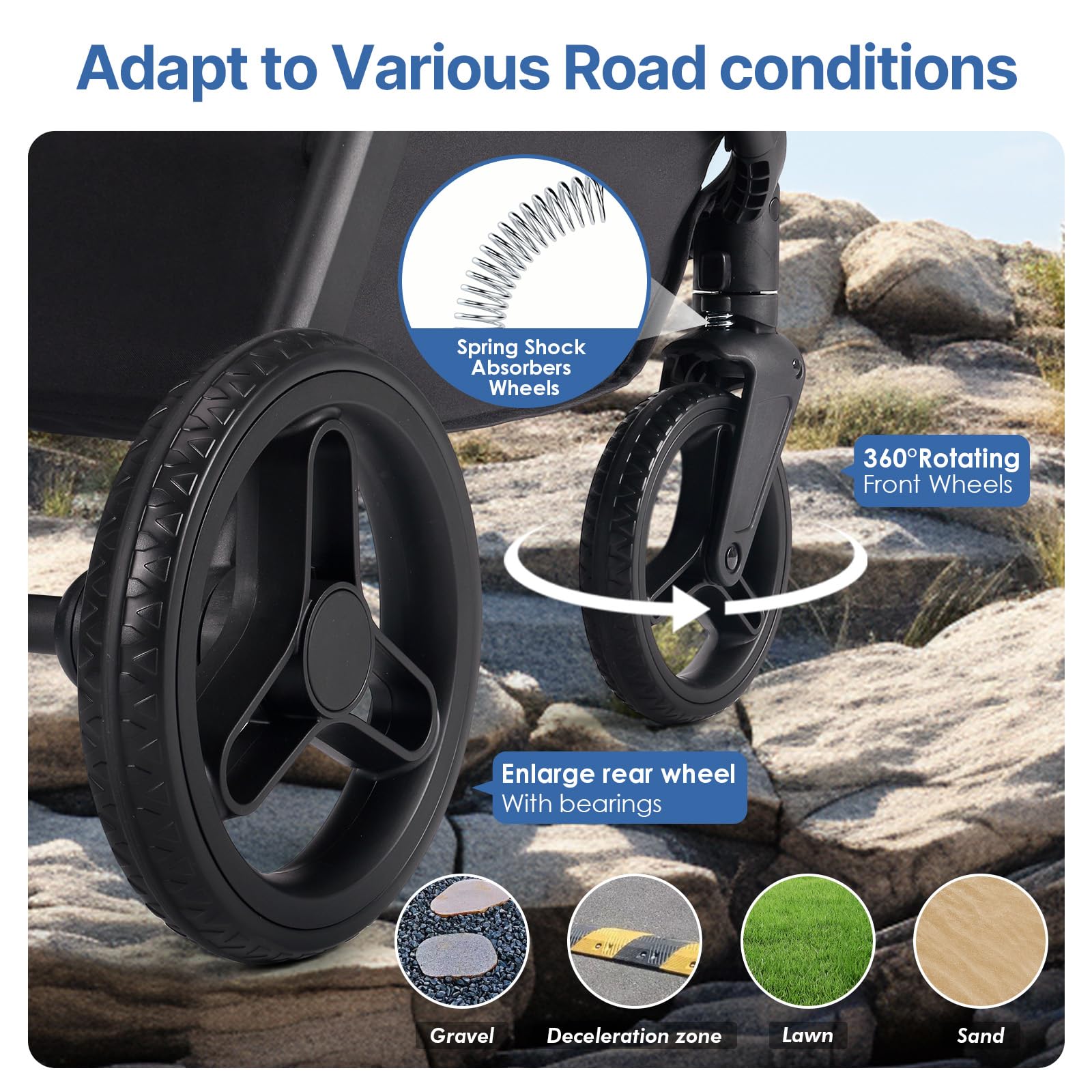 Amazon.com: Beberoad Pets X-5 Luxury Pet Stroller for Medium
